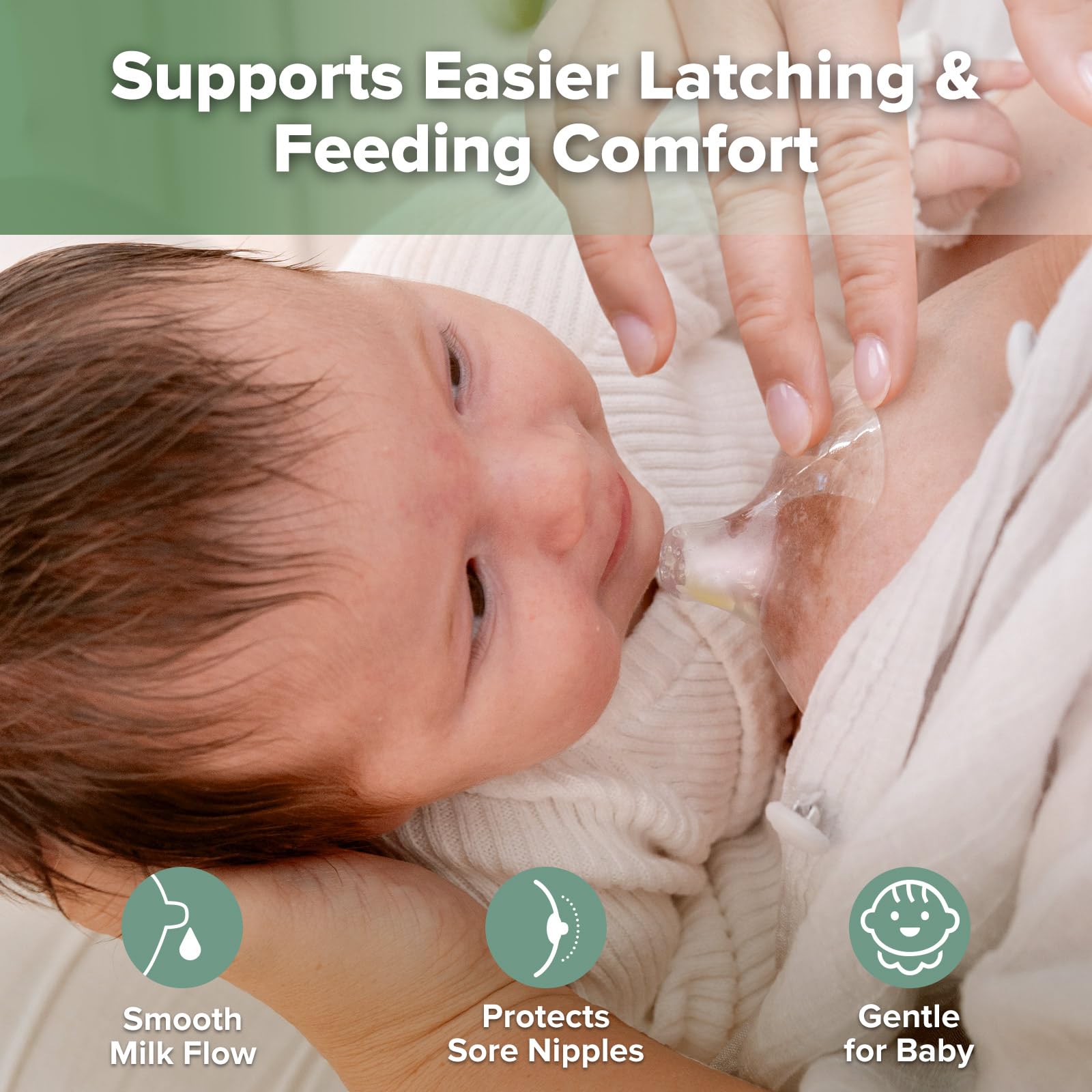 haakaa-nipple-shields-ultra-thin-silicone-breastfeeding-shields-with-carry-case- image 2