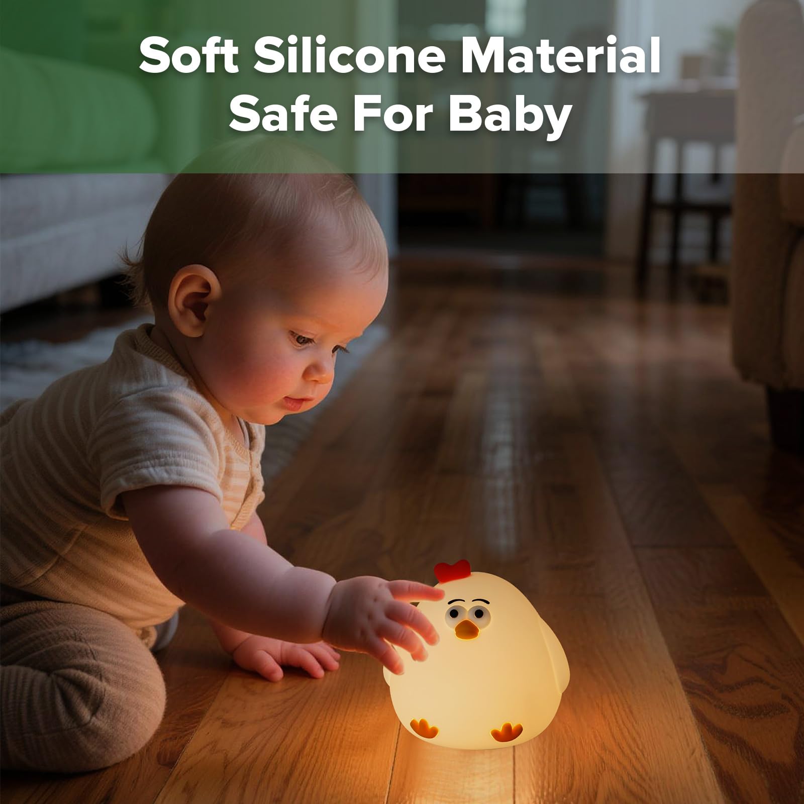 haakaa-baby-night-light-usb-rechargeable-chicken-squishy-lamp-with-2-level-dimma image 6