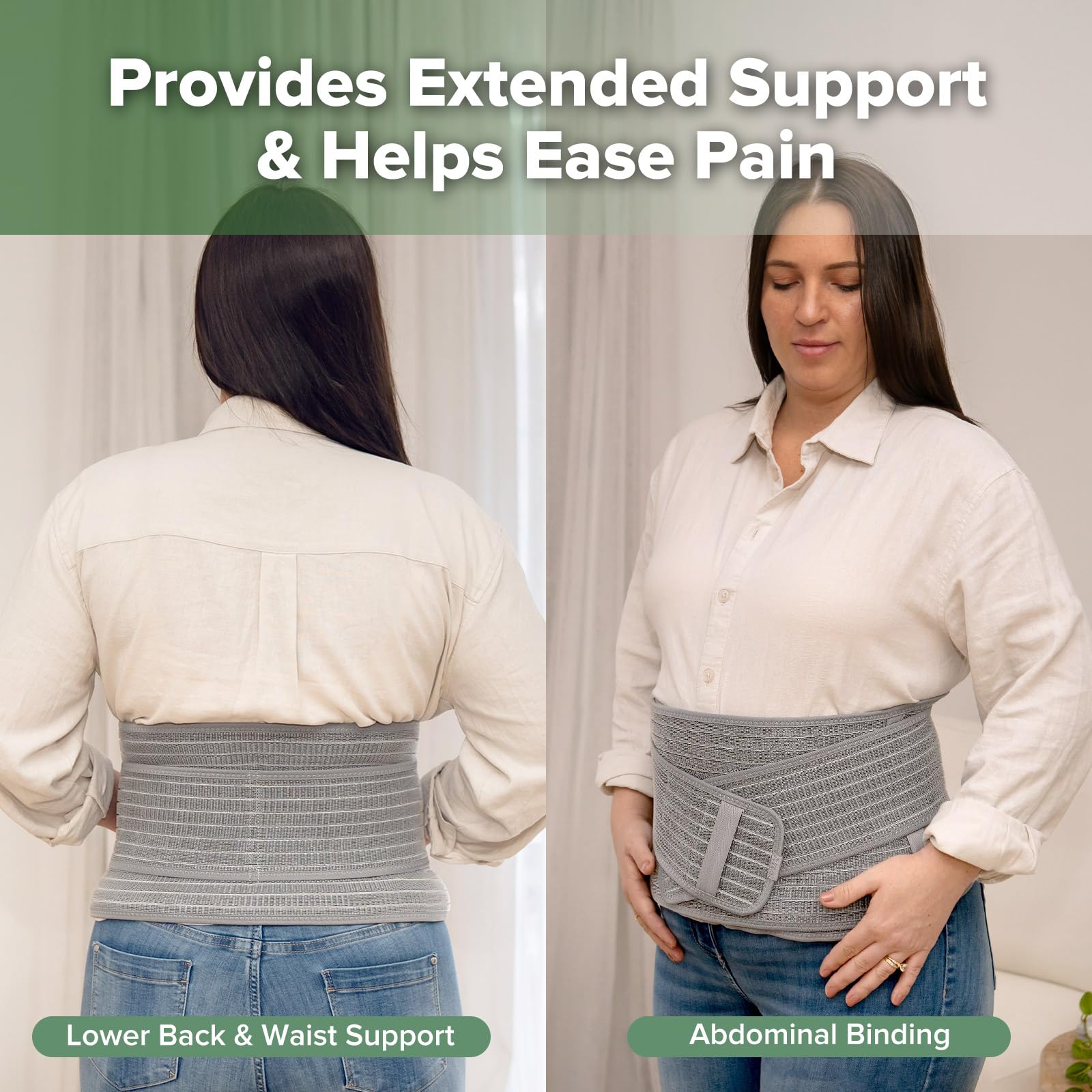 haakaa-postpartum-belly-band-abdominal-binder-with-adjustable-support-for-natura image 3