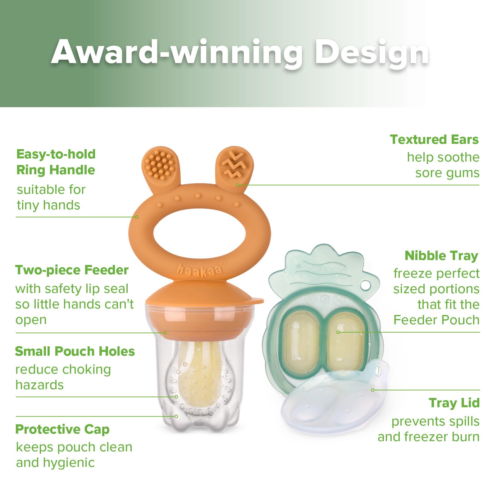 haakaa-baby-fruit-food-feeder-mini-freezer-nibble-tray-combo-silicone-feeder-for image 4