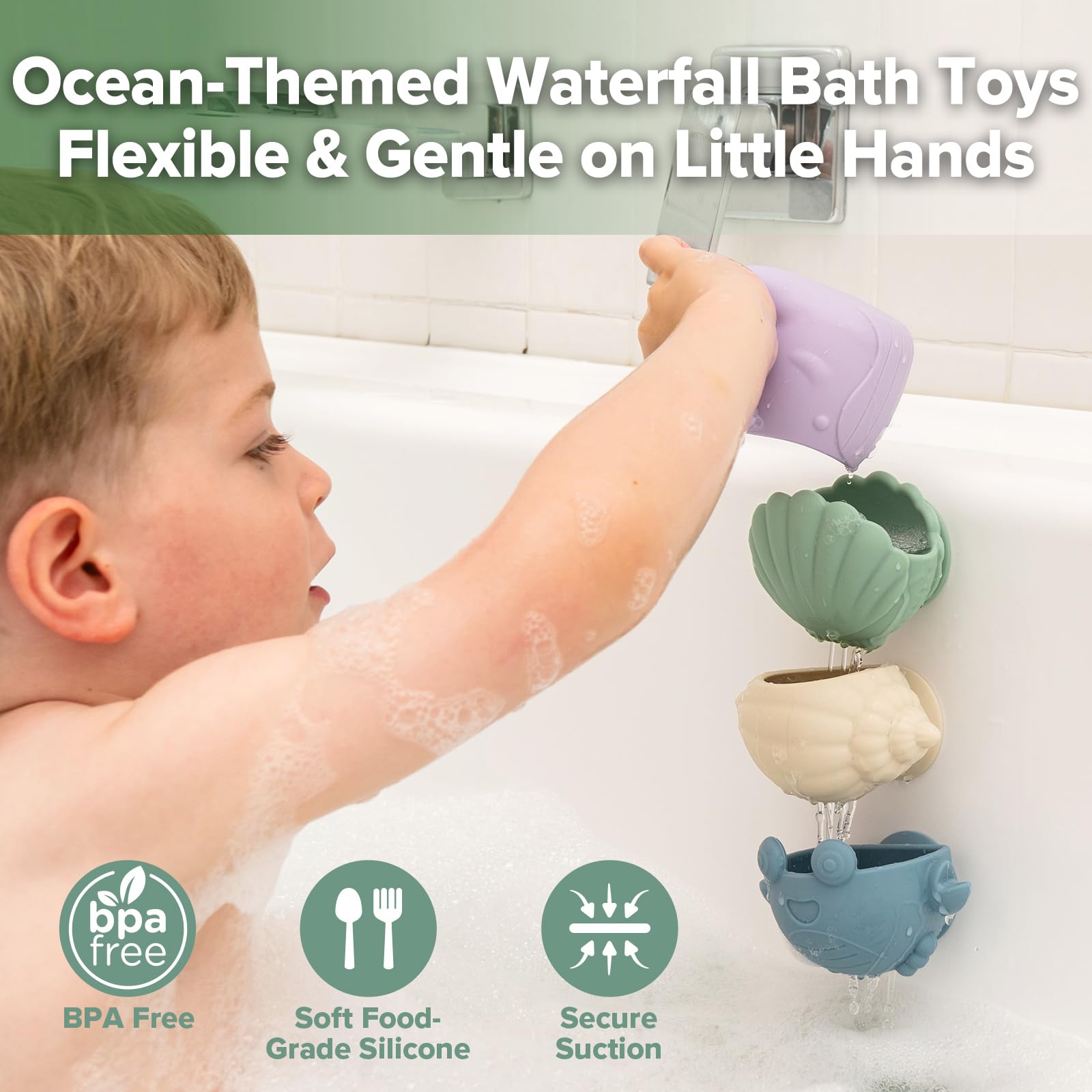 haakaa-tidal-tribe-waterfall-bath-toy-set-mold-free-food-grade-silicone-pouring- image 2