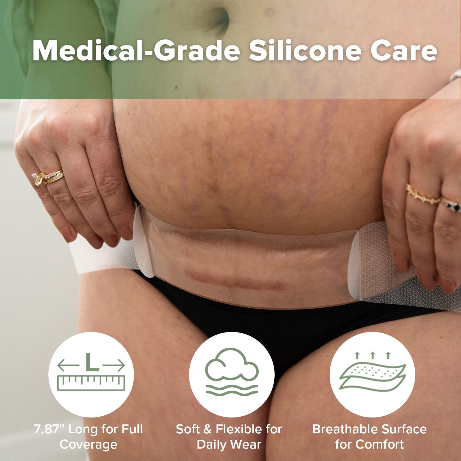 haakaa-c-section-scar-silicone-strips-reusable-medical-grade-silicone-scar-sheet image 2