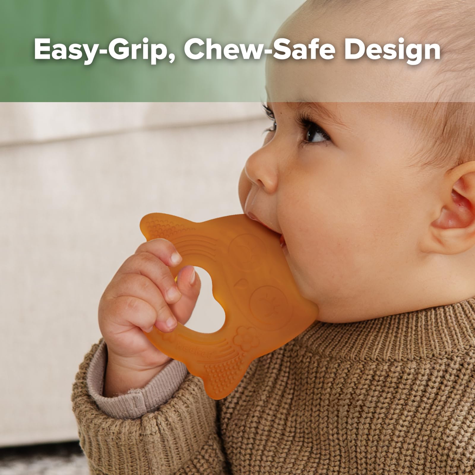 haakaa-silicone-owl-teether-food-grade-smiling-teething-toy-for-infants-bpa-free image 5