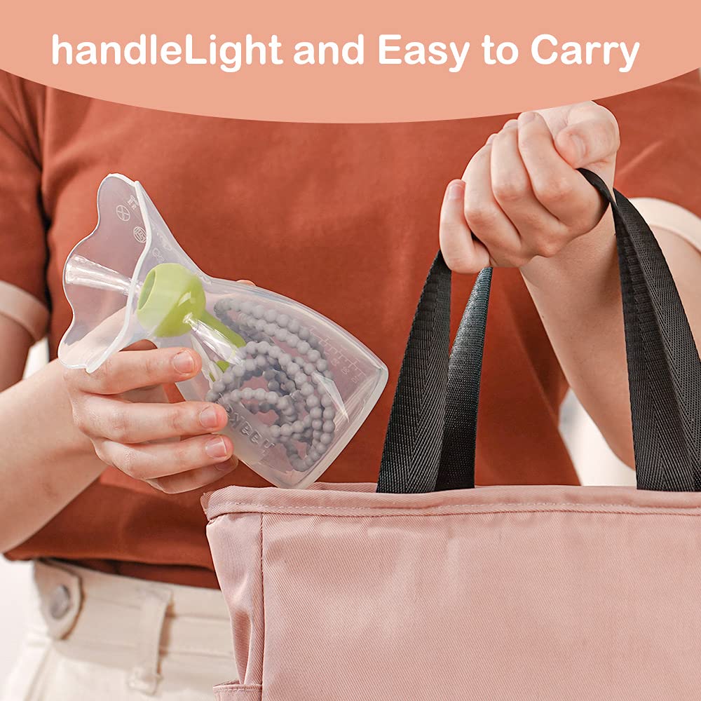 haakaa-manual-breast-pump-with-flower-stopper-silicone-strap-7oz-200ml-new-versi image 4