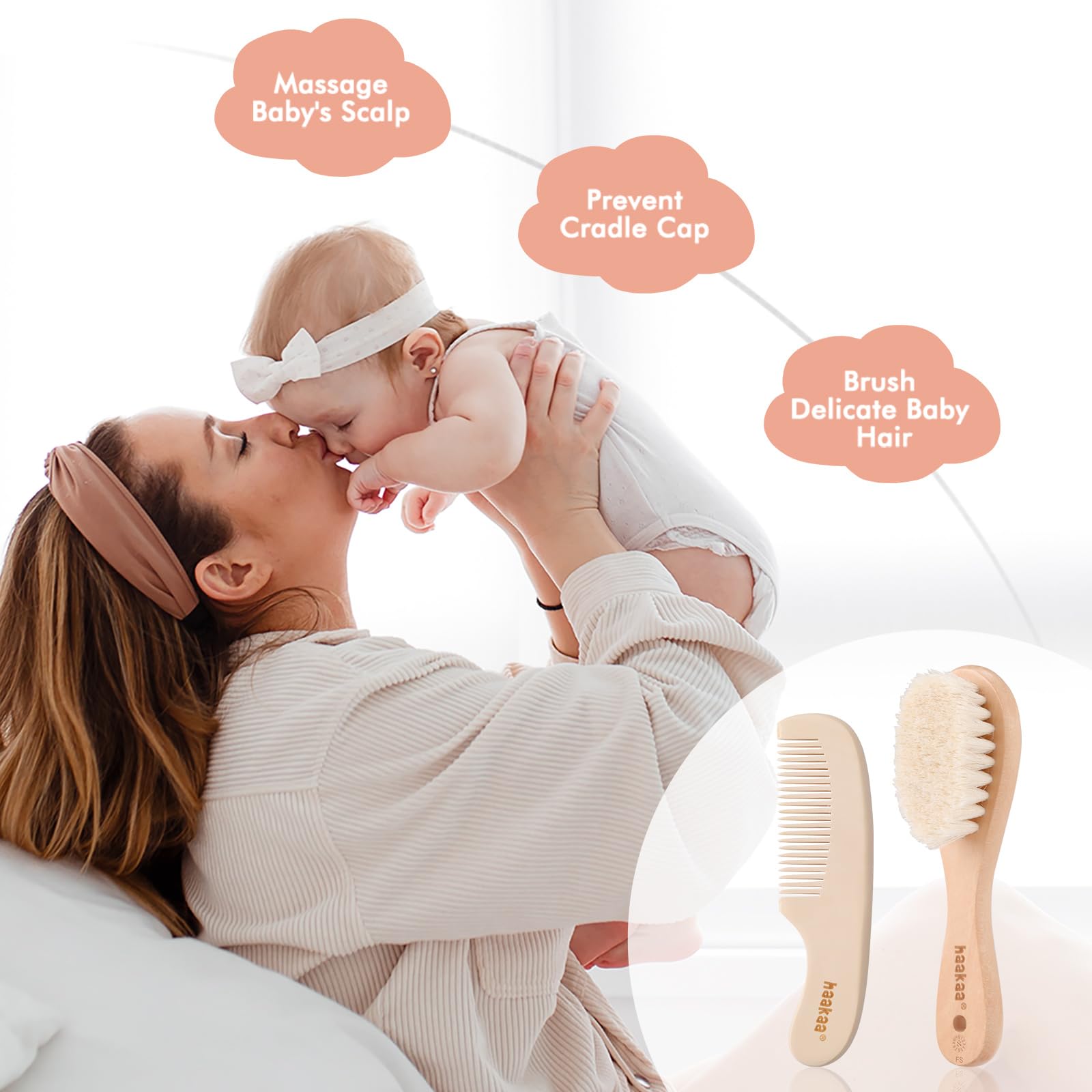 haakaa-baby-hair-brush-and-comb-set-for-newborns-toddlers-2-pack image 3