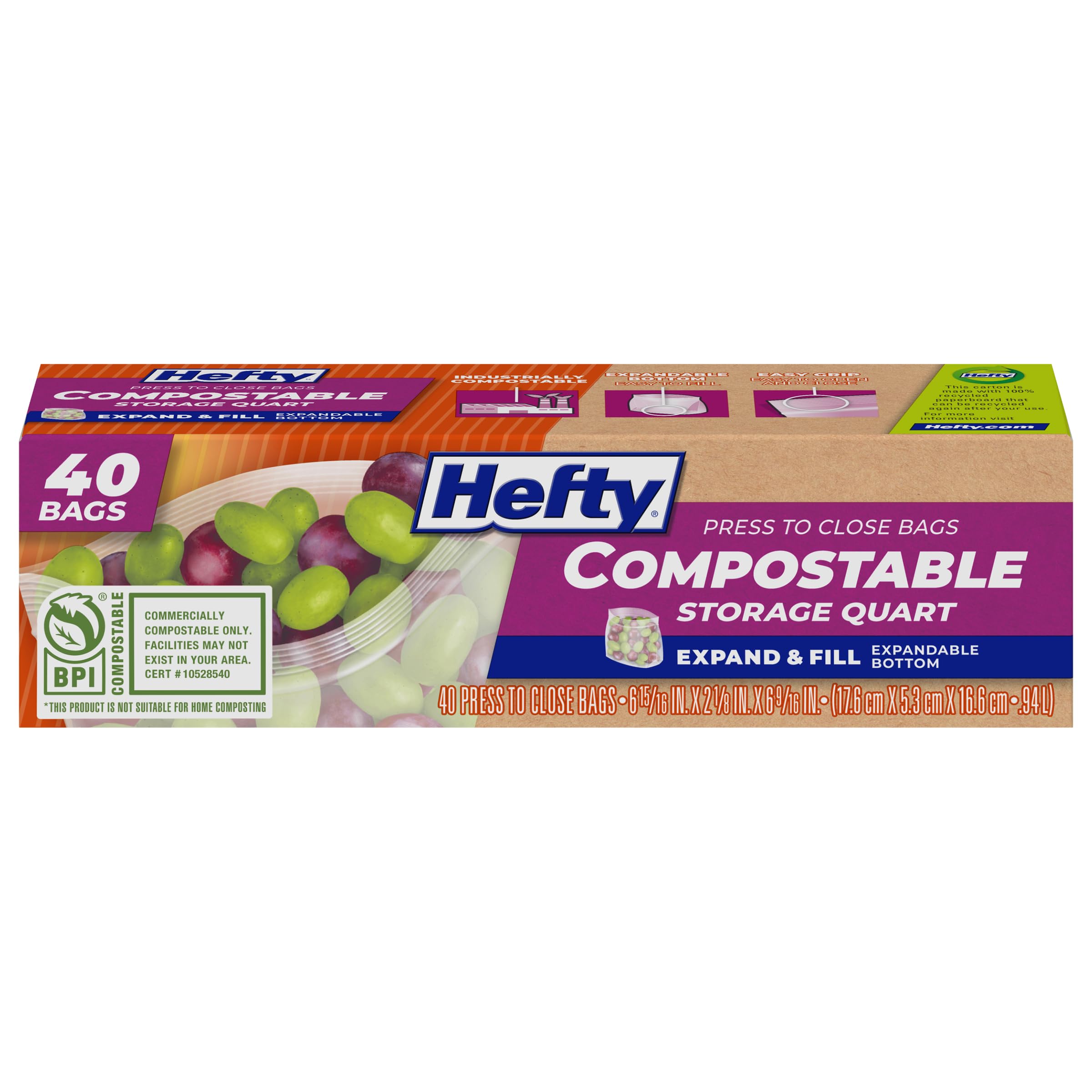 hefty-compostable-press-to-close-storage-bags-quart-size-40-count-bpi-certified- image 1