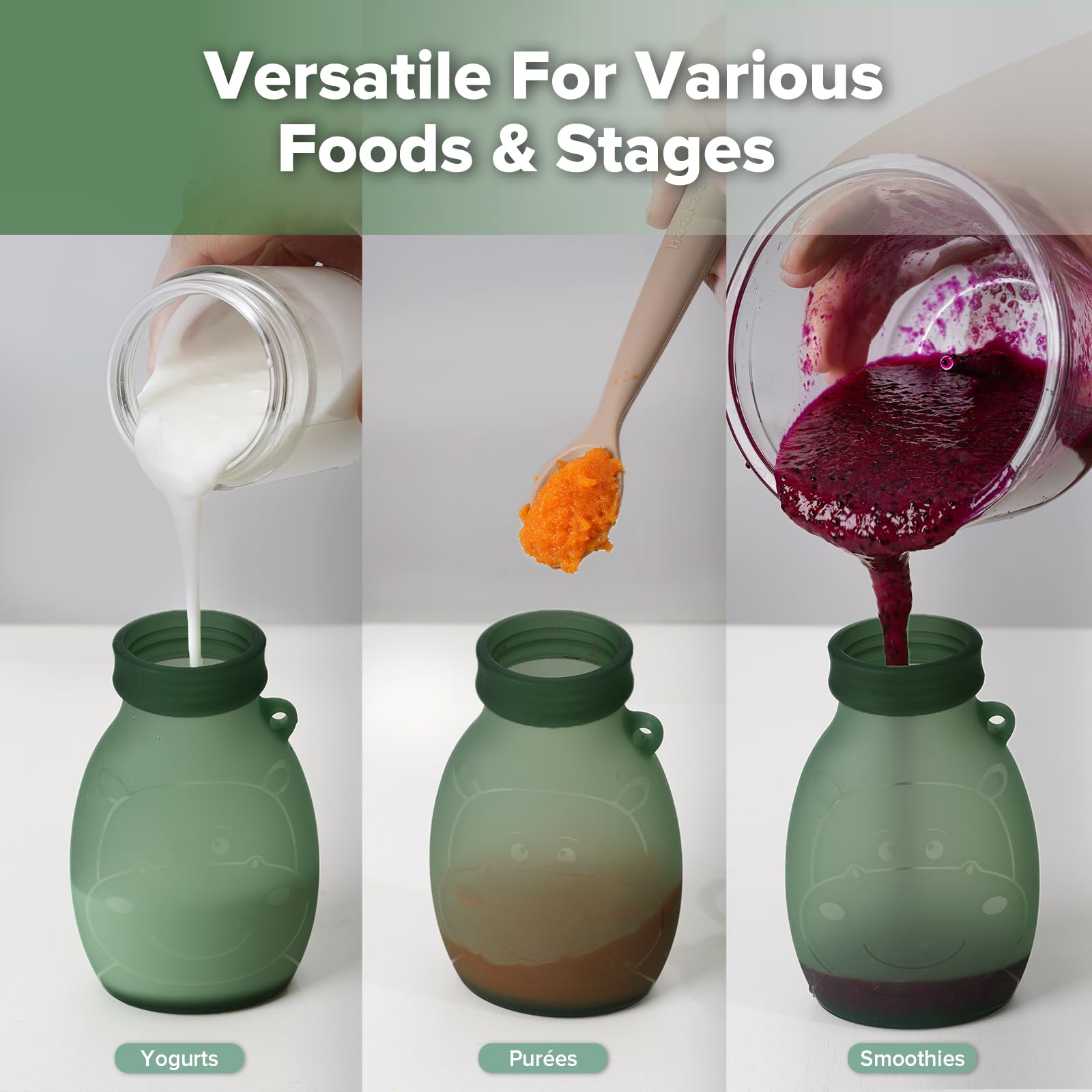 haakaa-hippo-wide-opening-silicone-goody-pouch-9oz-260ml-reusable-food-pouches-f image 6