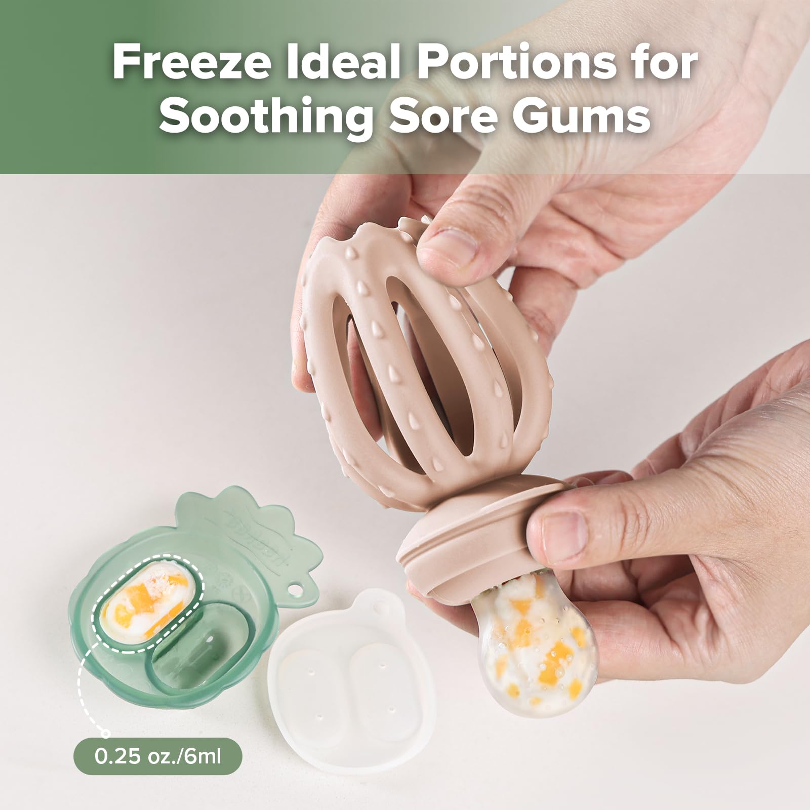 haakaa-octopus-baby-food-feeder-mini-freezer-nibble-tray-combo-breastmilk-popsic image 4