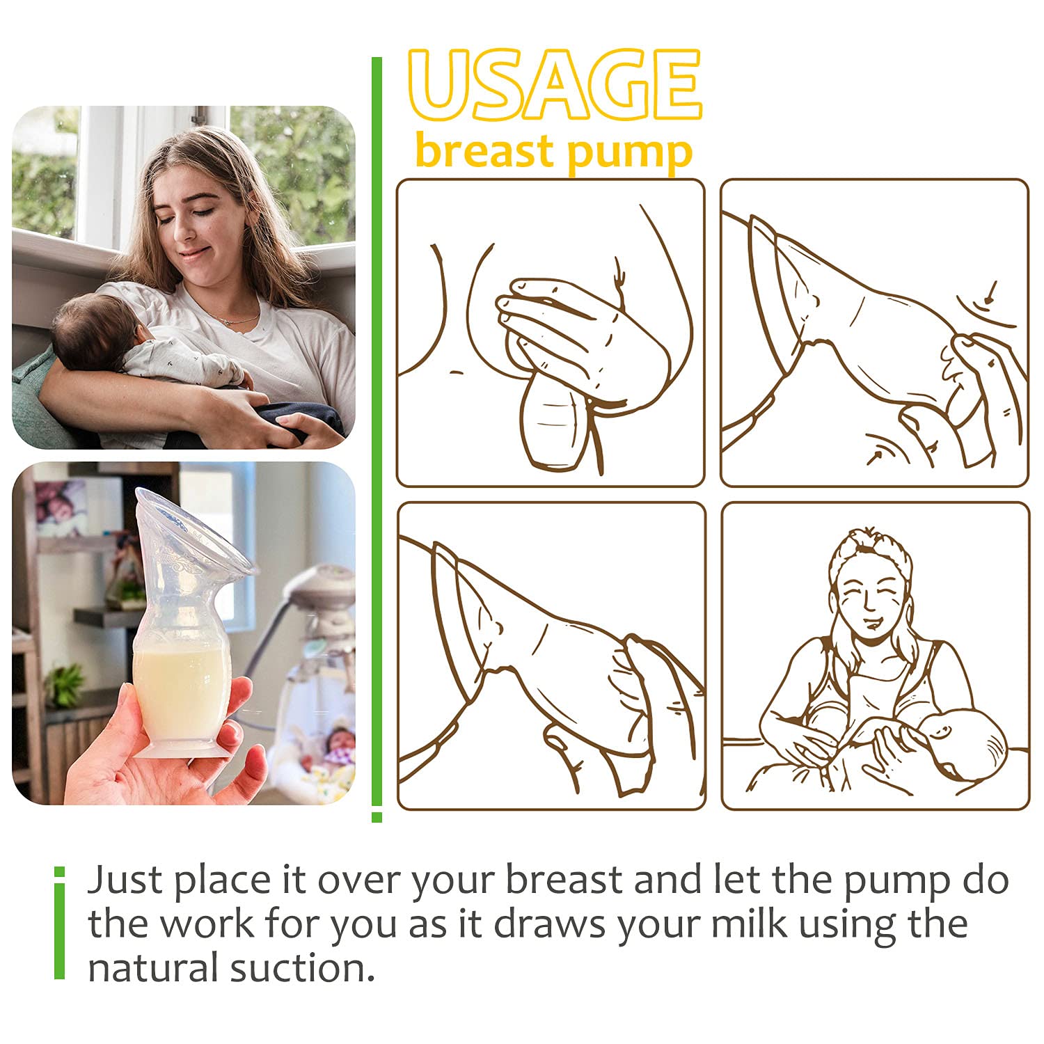 haakaa-manual-breast-pump-with-suction-base-silicone-storage-bag-combo-4oz-100ml image 7