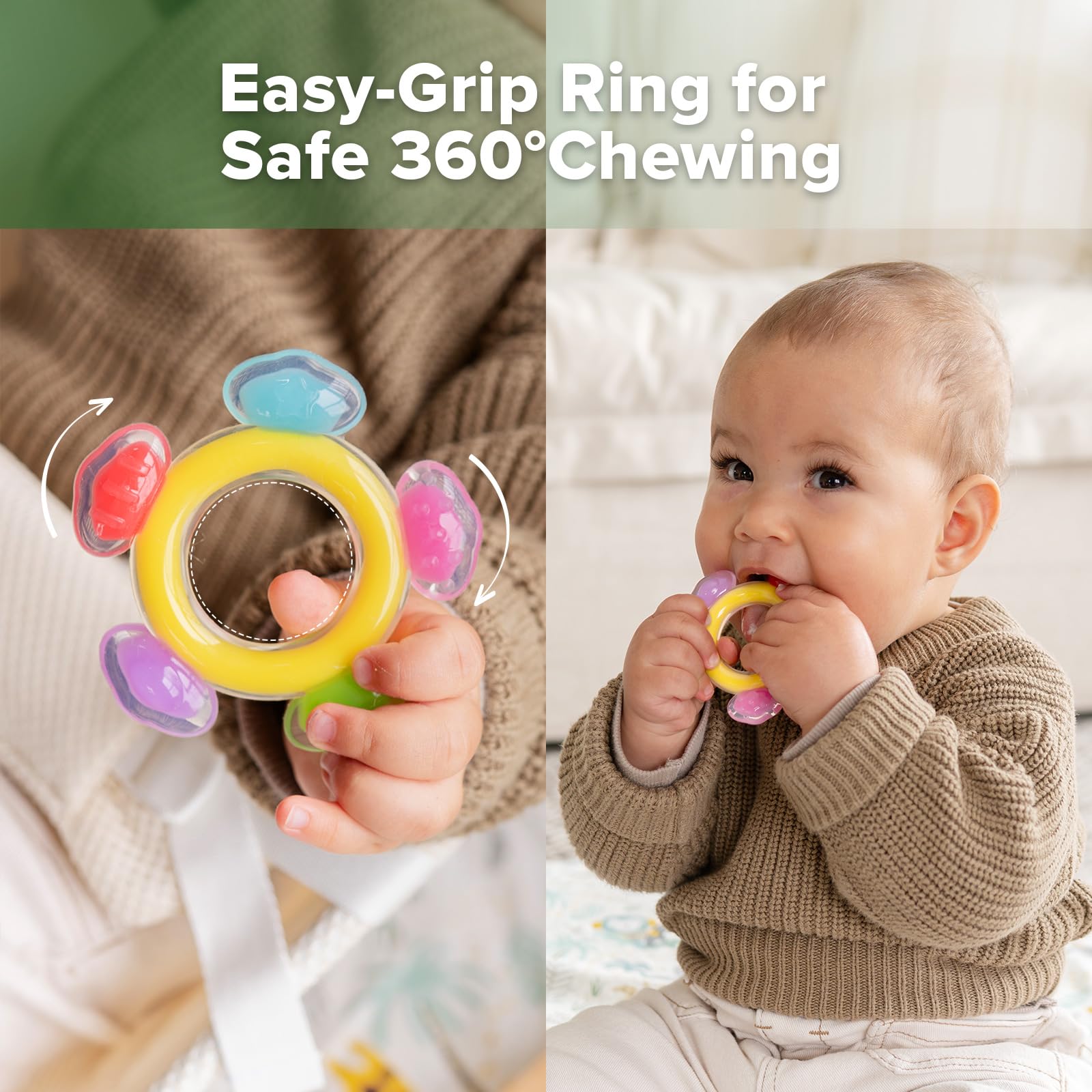 haakaa-ferris-wheel-silicone-teether-with-freezer-cooling-relief-for-babies-3-mo image 5