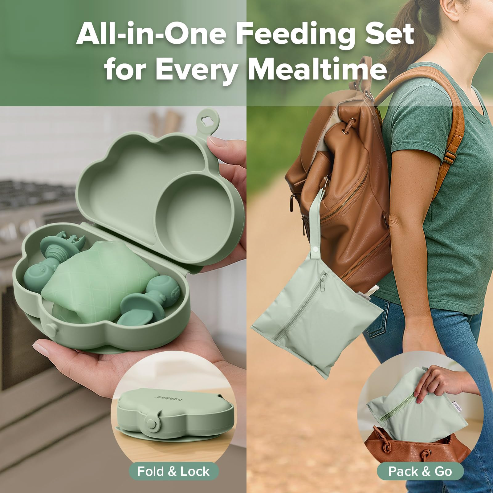 haakaa-cloud-crew-silicone-travel-baby-feeding-set-foldable-suction-plate-bib-sp image 3