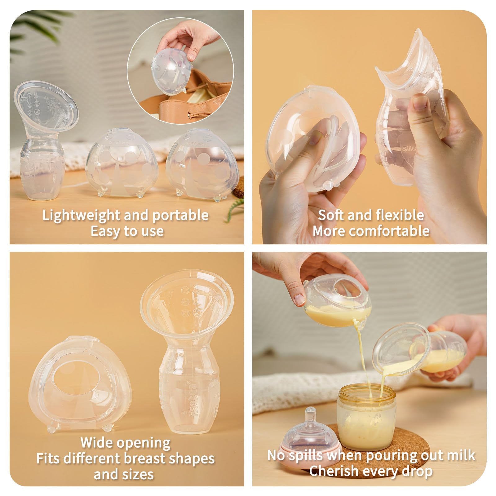 haakaa-manual-breast-pump-4oz-ladybug-milk-collector-2-5oz-combo-food-grade-sili image 6
