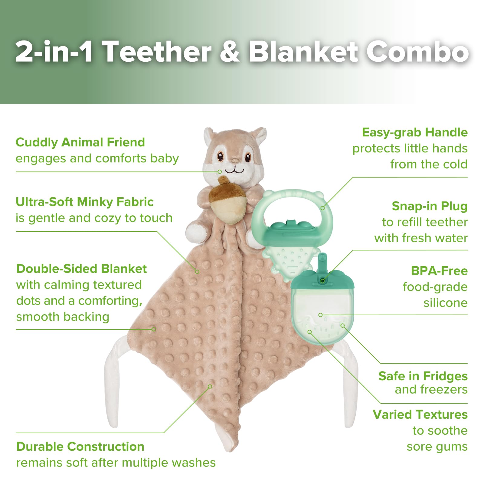 haakaa-baby-lovey-with-freezer-teether-security-blanket-and-water-fillable-teeth image 4
