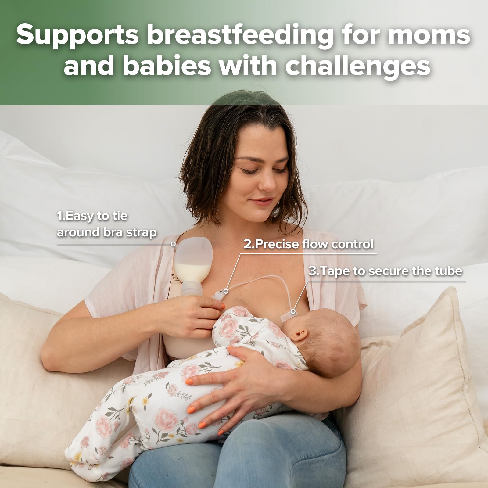 haakaa-supplemental-feeding-tube-pouch-set-sns-breastfeeding-system-with-dual-tu image 3