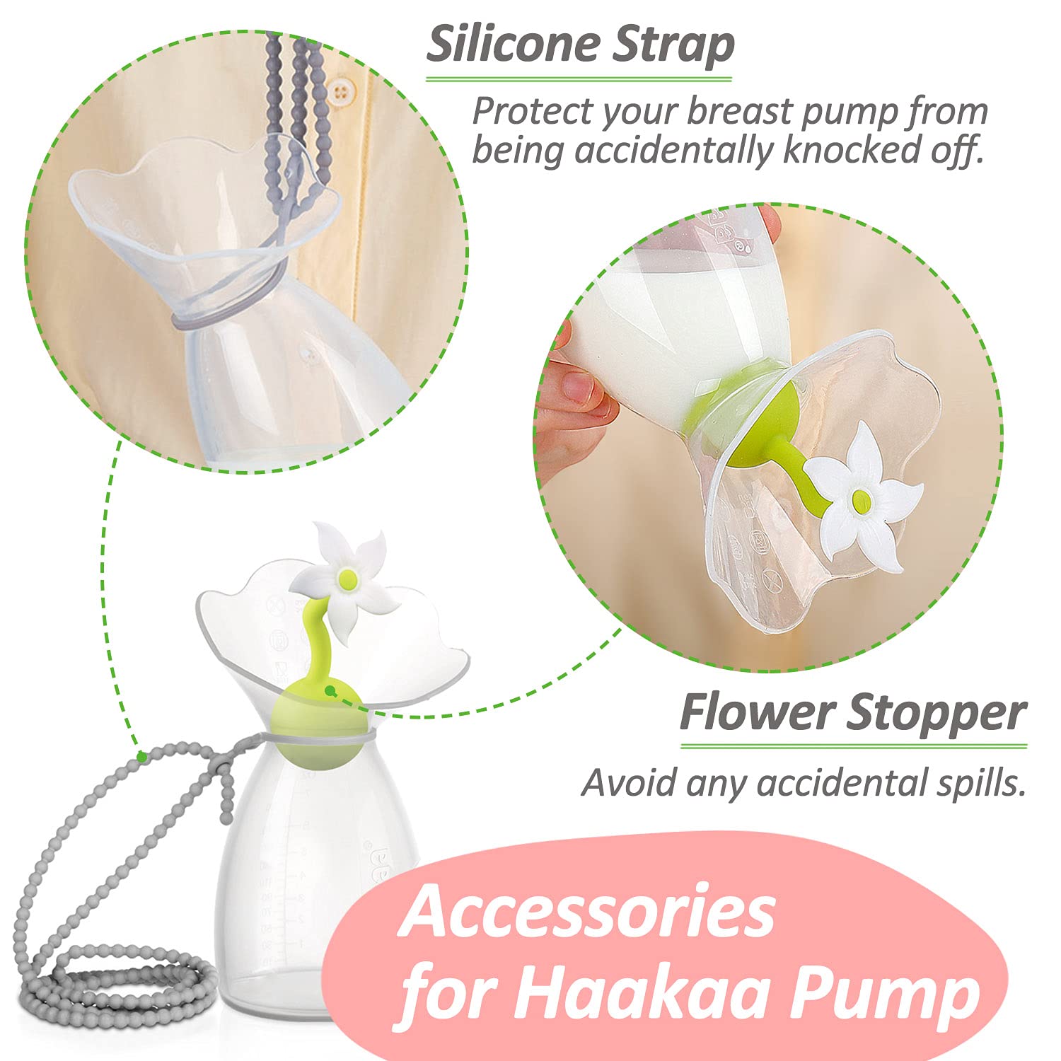 haakaa-silicone-breast-pump-with-breast-shells-strap-flower-stopper-7oz-200ml-ma image 4