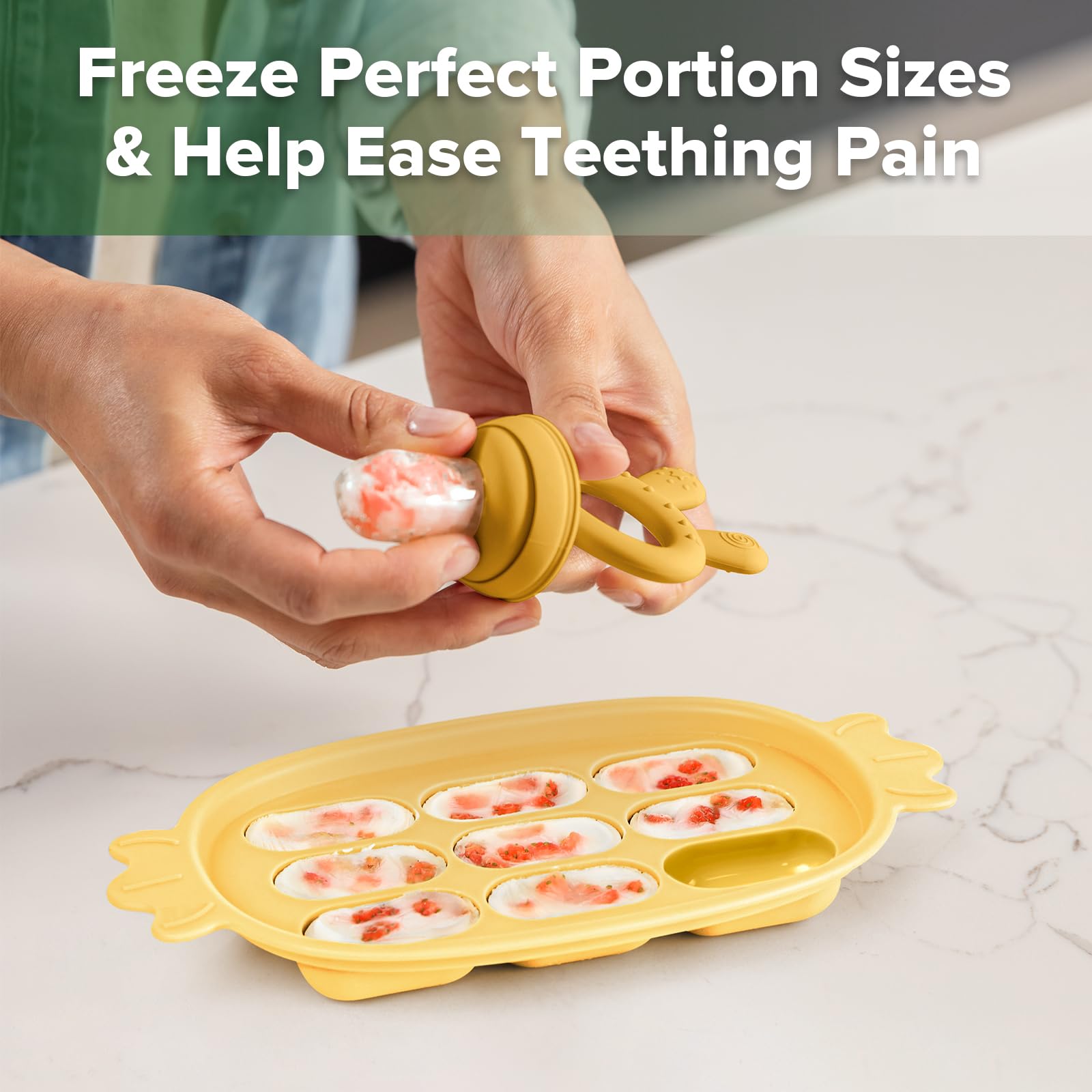 haakaa-baby-fruit-food-feeder-and-silicone-nibble-tray-combo-breastmilk-popsicle image 3