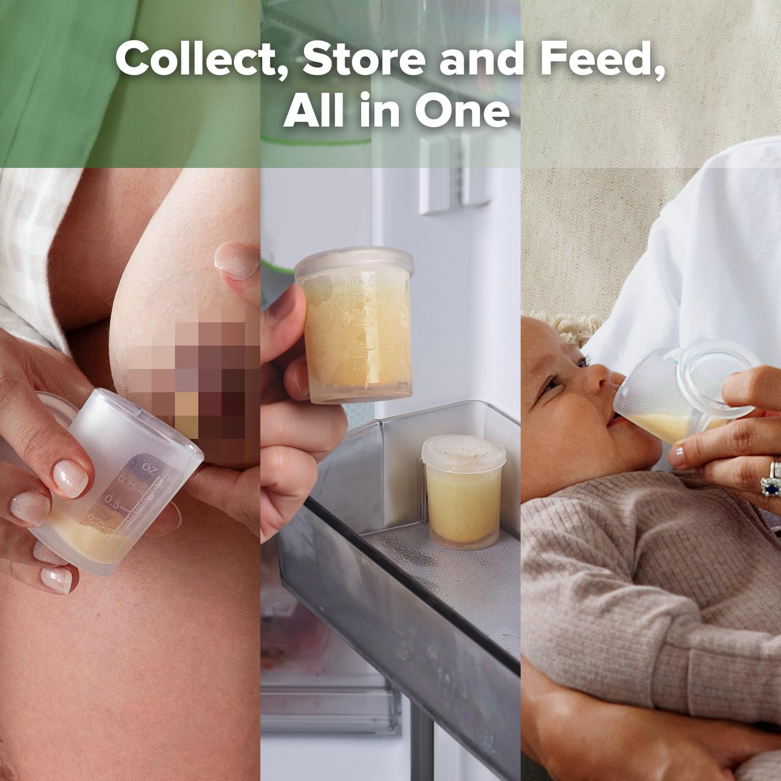 haakaa-silicone-colostrum-collection-cups-3-in-1-pre-sterilised-measuring-feedin image 3