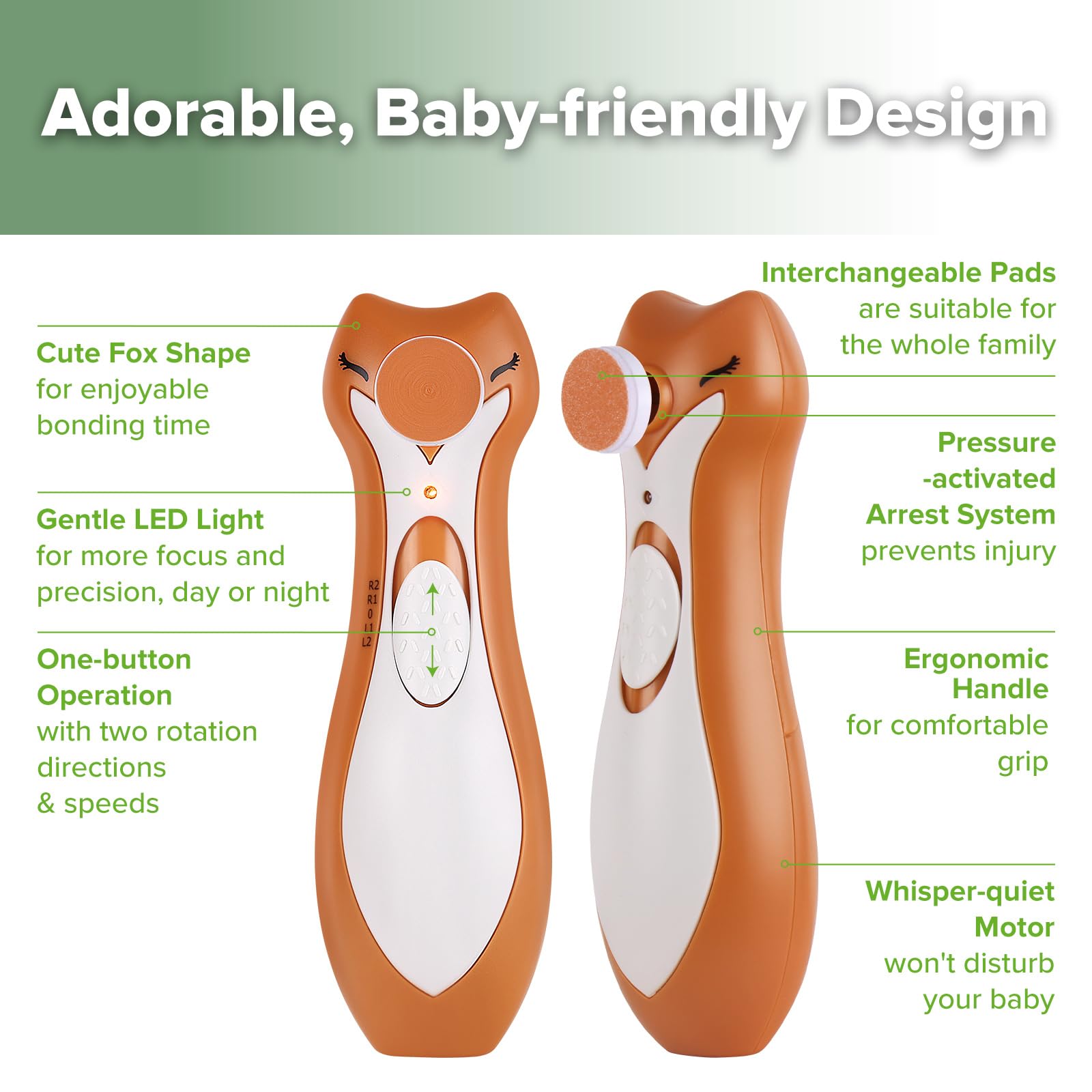 haakaa-clever-fox-electric-baby-nail-trimmer-for-newborns-toddlers-and-adults-6- image 4