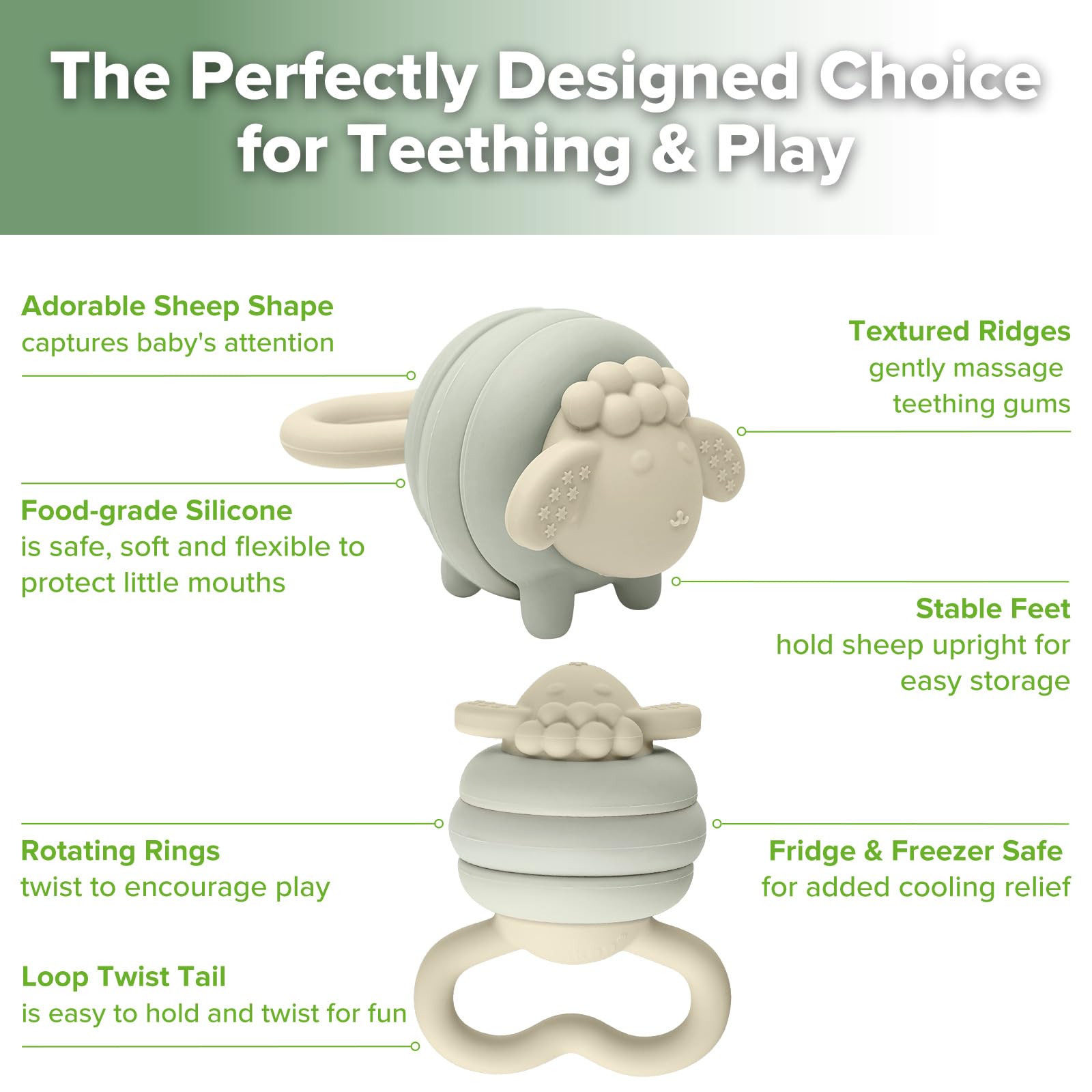 haakaa-silicone-baby-teether-rotating-ring-sheep-design-textured-chewable-easy-g image 5