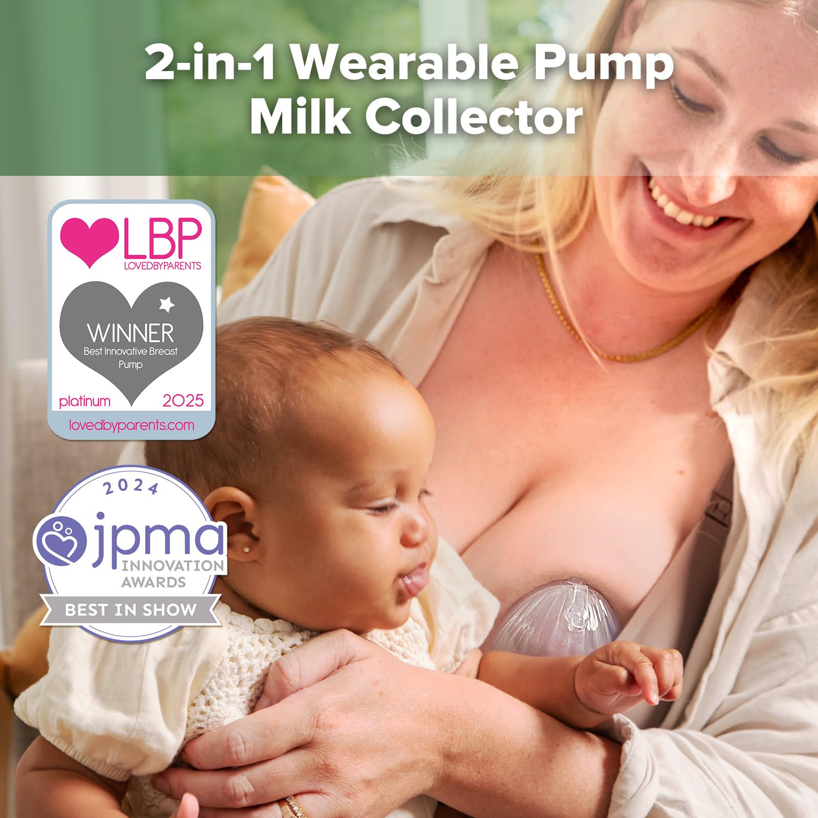 haakaa-wearable-silicone-breast-pump-with-steriliser-bag-2-in-1-hands-free-shell image 2