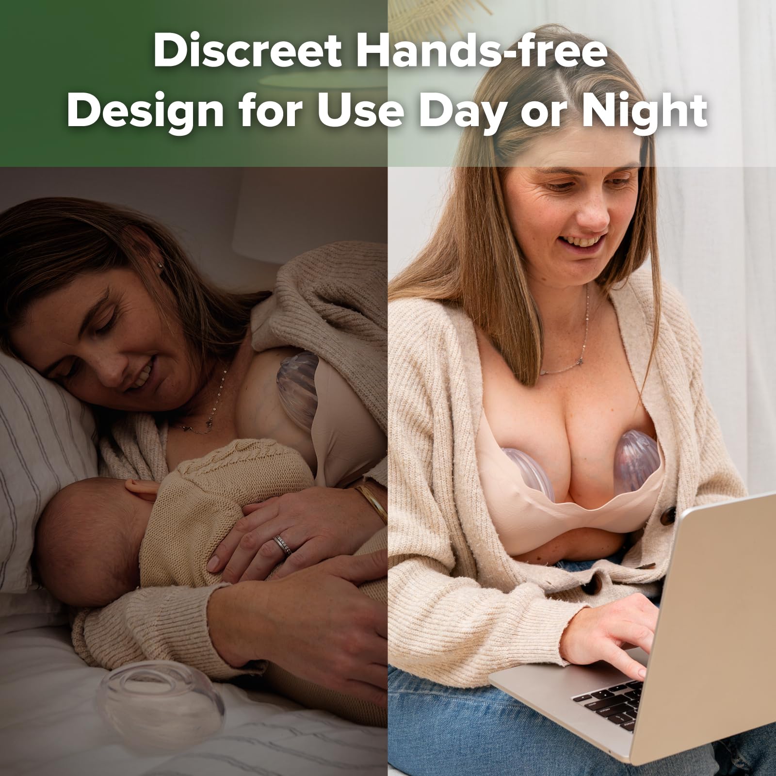 haakaa-shell-wearable-breast-pump-2-pack-120ml-each-hands-free-silicone-milk-col image 6