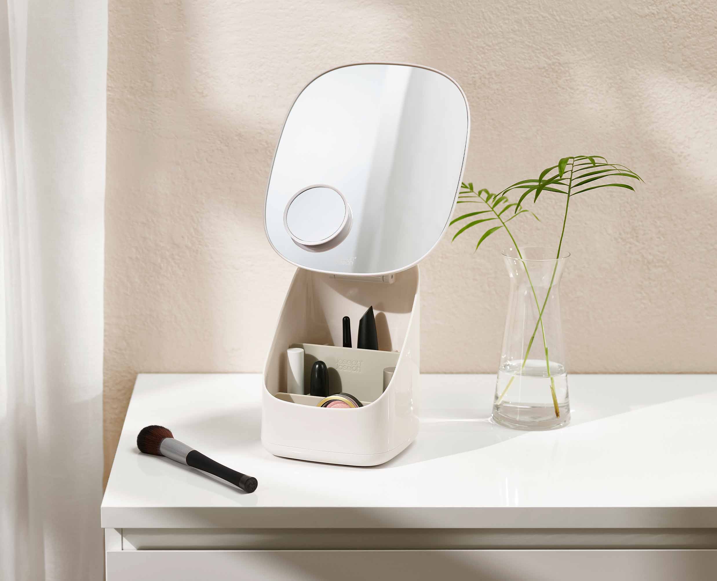 joseph-joseph-viva-pedestal-mirror-with-cosmetic-organiser image 3