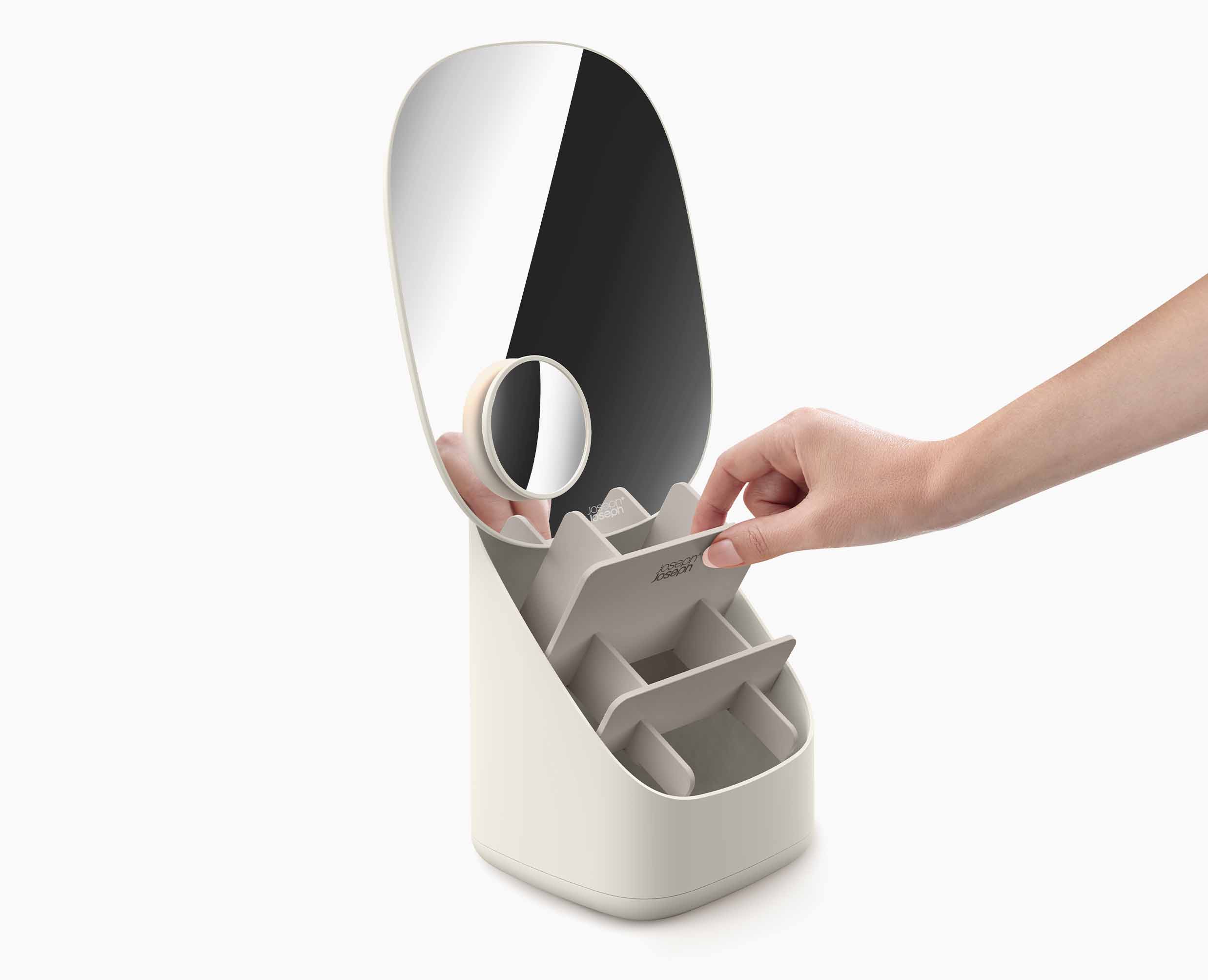 joseph-joseph-viva-pedestal-mirror-with-cosmetic-organiser image 4