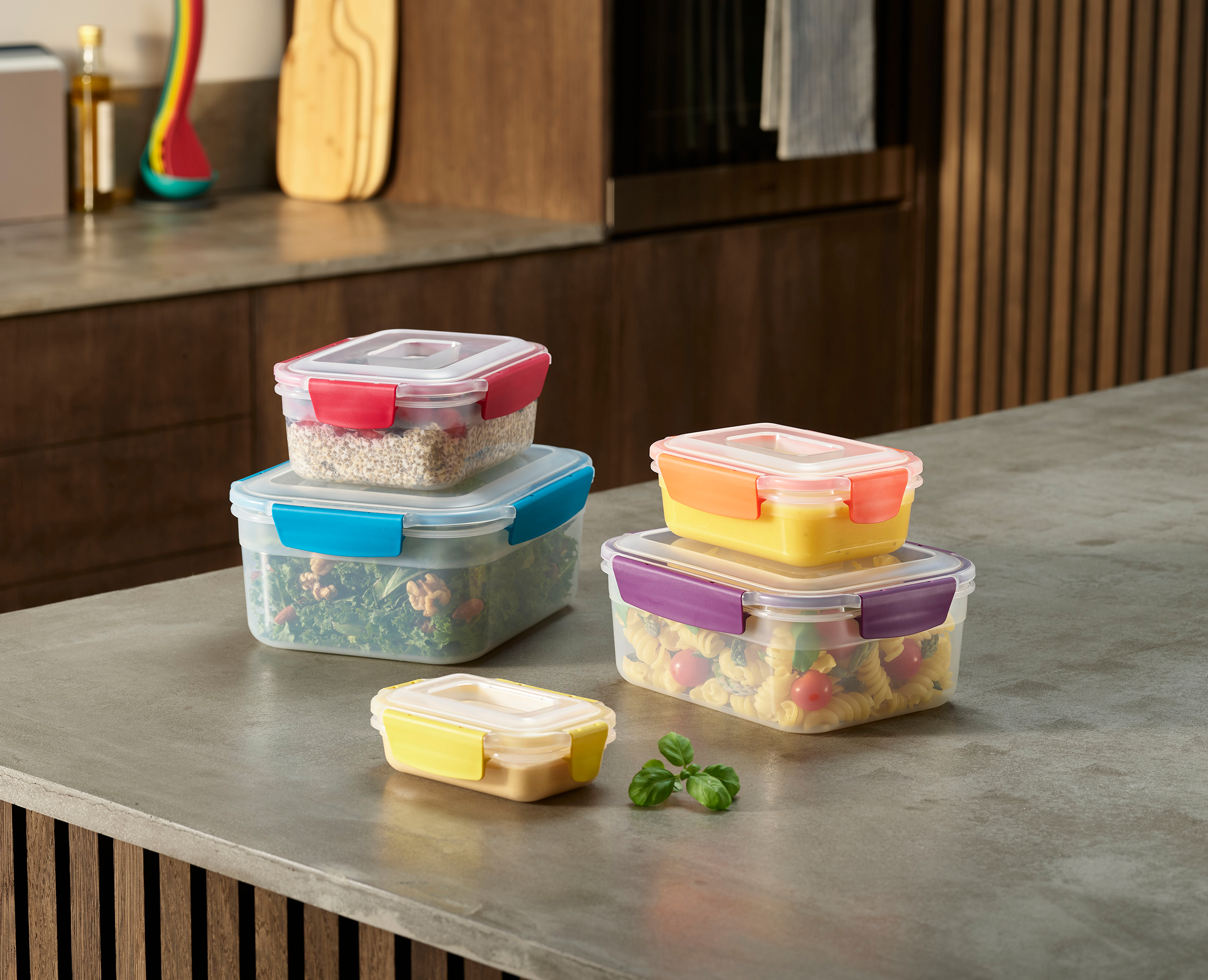 joseph-joseph-nest-lock-5-piece-food-container-set-airtight-stackable-multicolor image 2