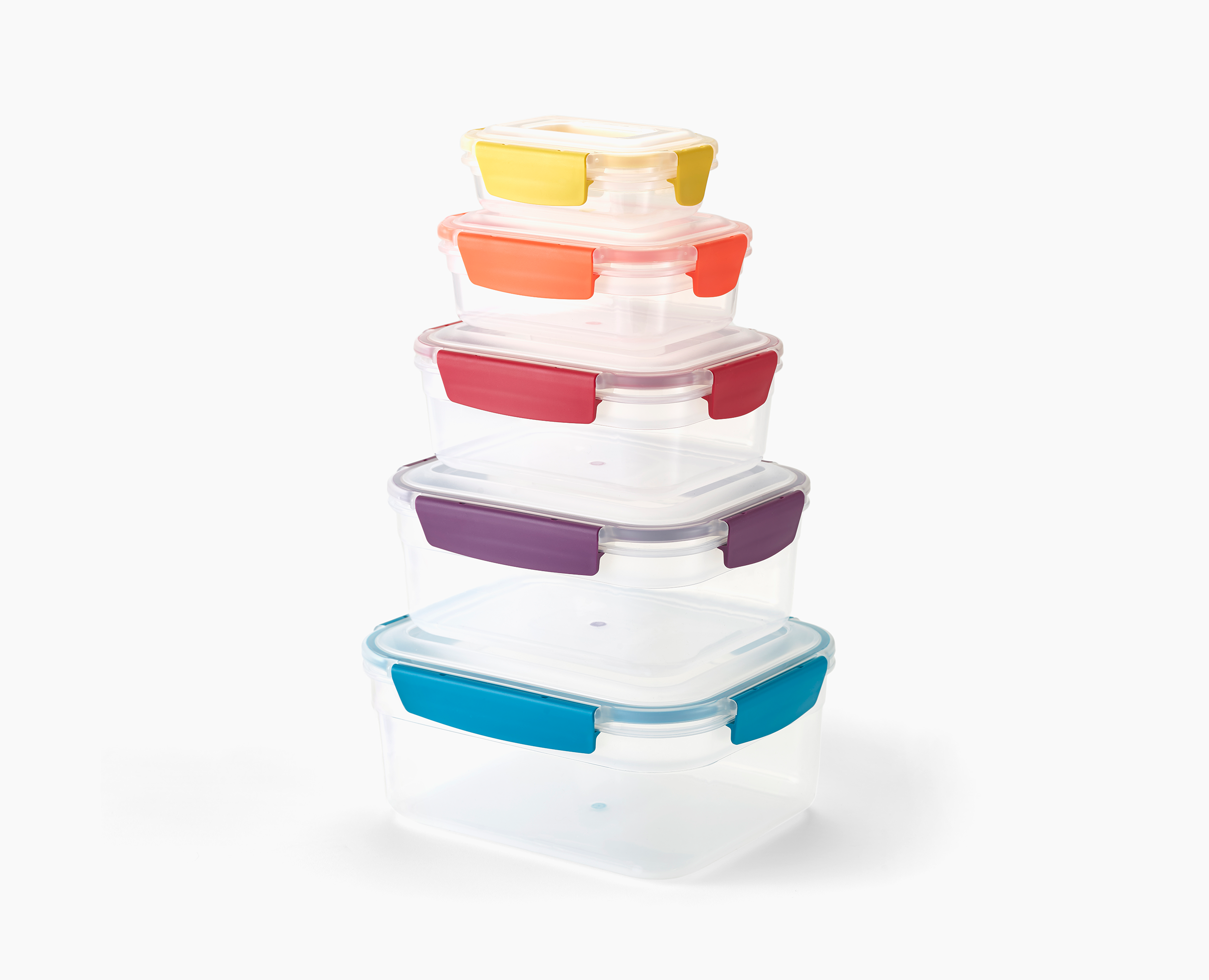 joseph-joseph-nest-lock-5-piece-food-container-set-airtight-stackable-multicolor image 6