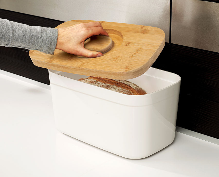 joseph-joseph-bamboo-lid-bread-bin-reversible-cutting-board-top image 2