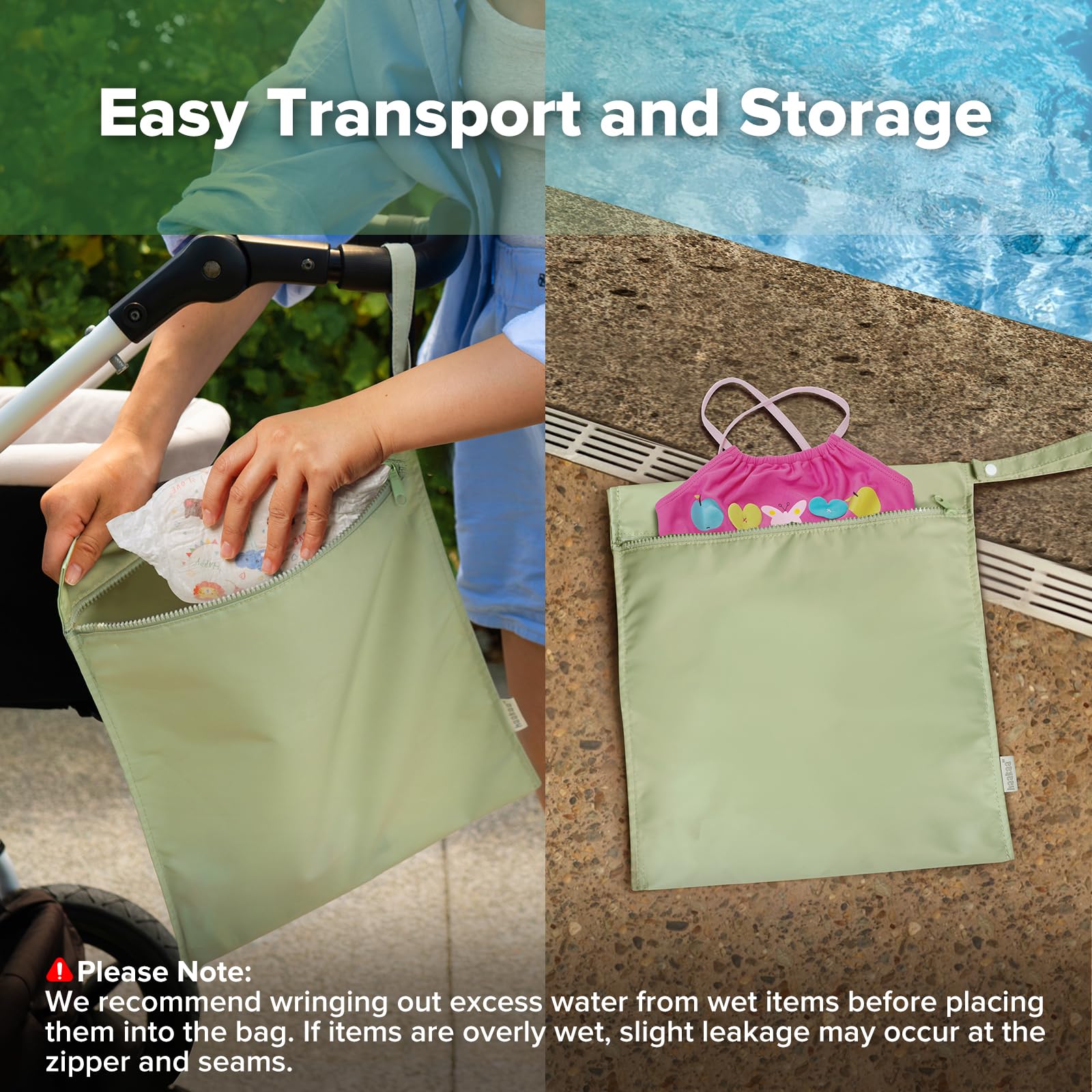 haakaa-waterproof-wet-bags-for-baby-set-of-2-large-small-grass image 3