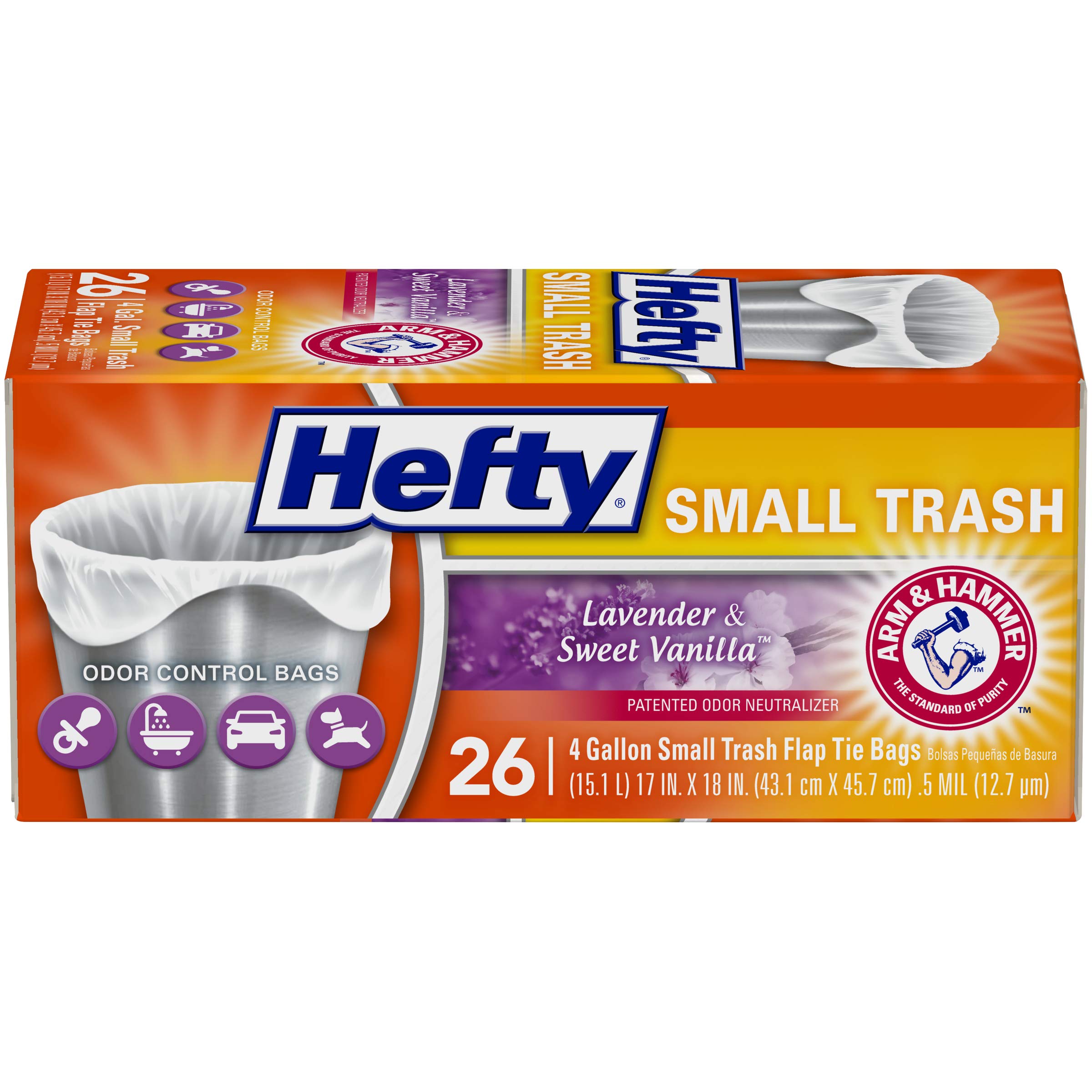 hefty-4-gallon-small-trash-bags-with-arm-hammer-odor-neutralizer-fabuloso-scent- image 7