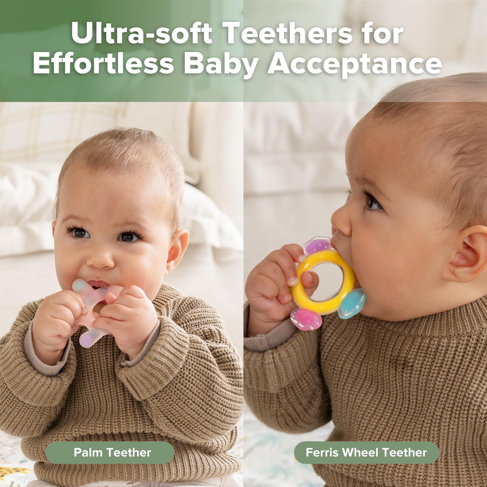 haakaa-silicone-teether-combo-2-pack-palm-ferris-wheel-baby-teethers-for-3m-bpa- image 2