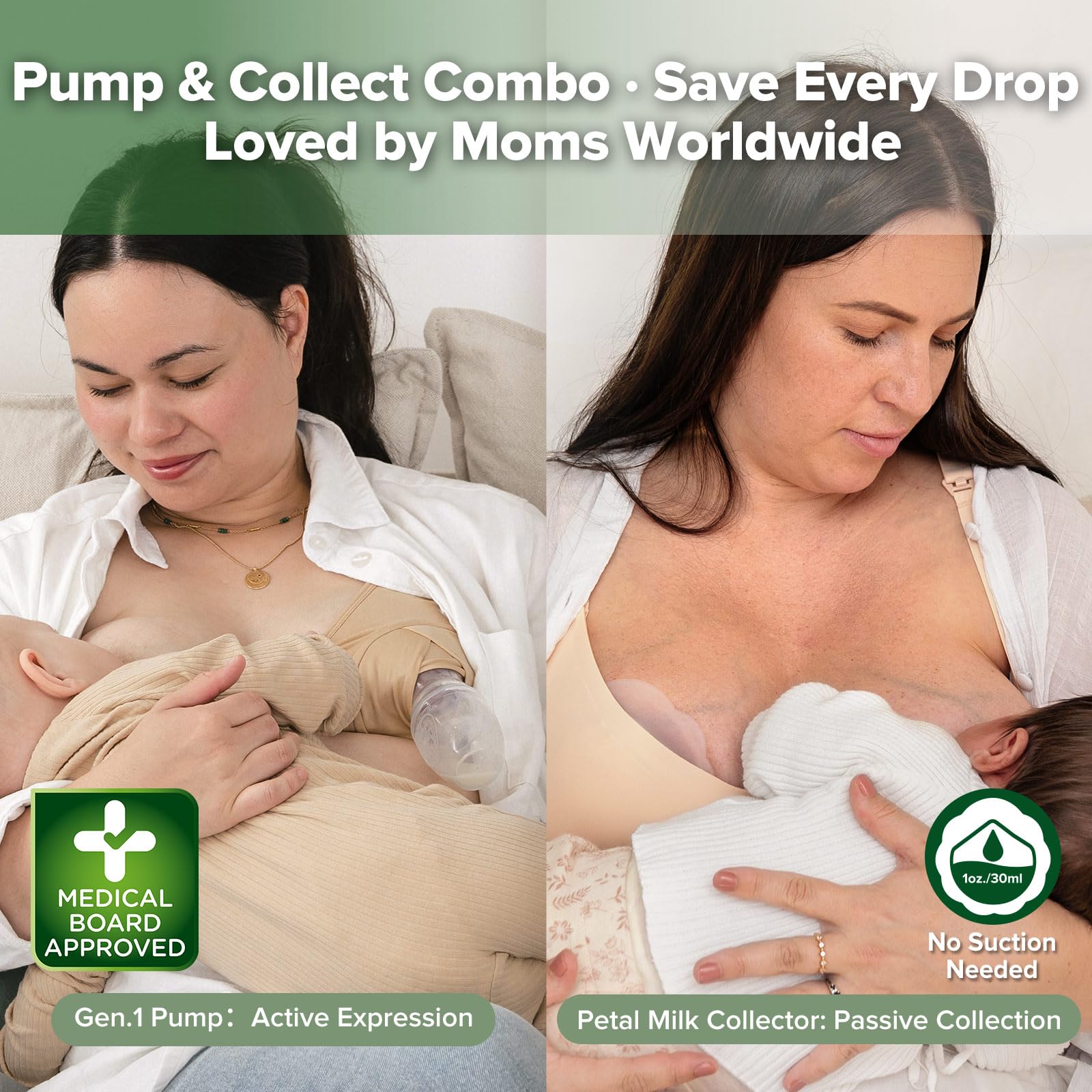 haakaa-manual-breast-pump-4oz-100ml-and-petal-milk-collector-combo-with-cleaning image 2