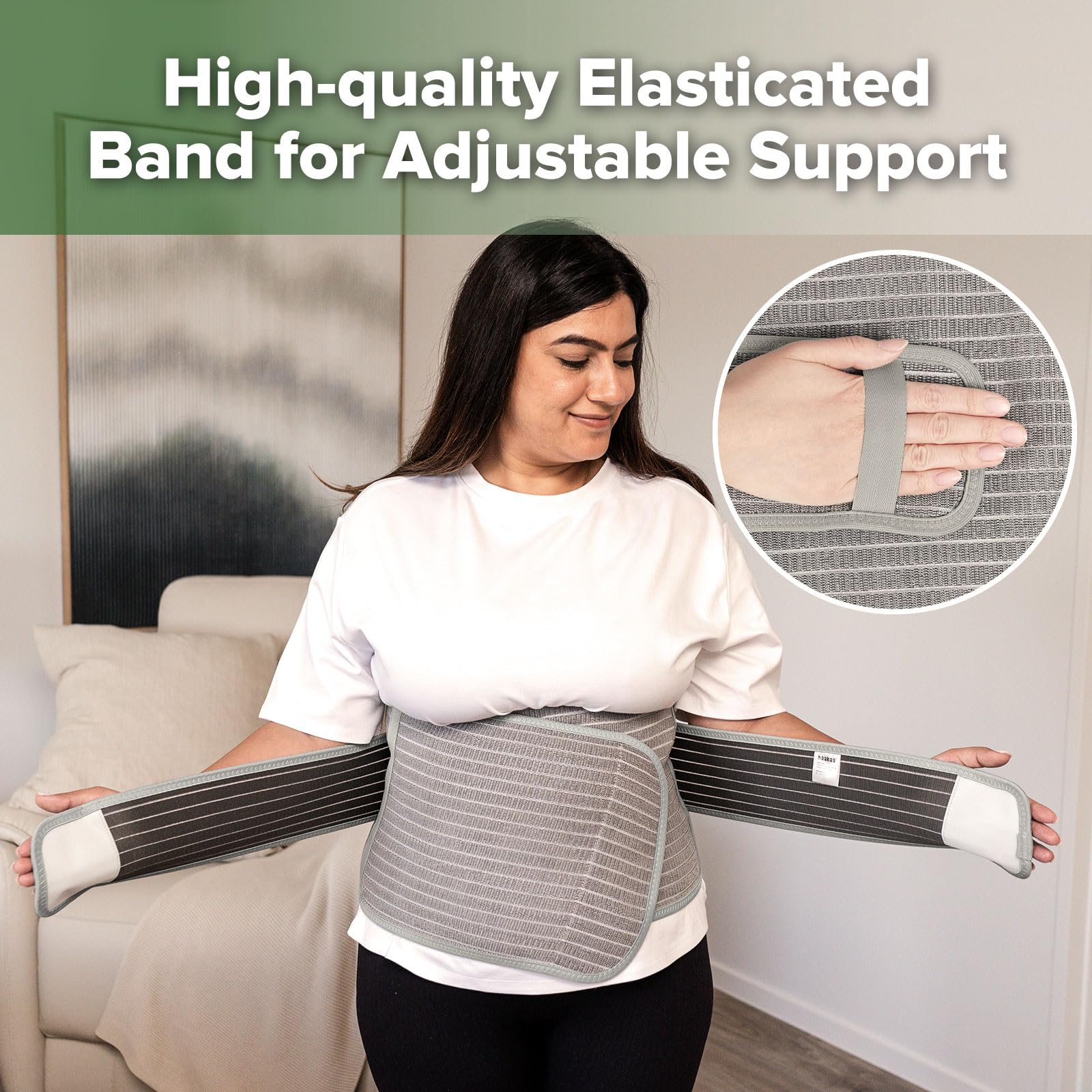 haakaa-postpartum-belly-band-natural-latex-support-for-back-abdomen-one-size image 4