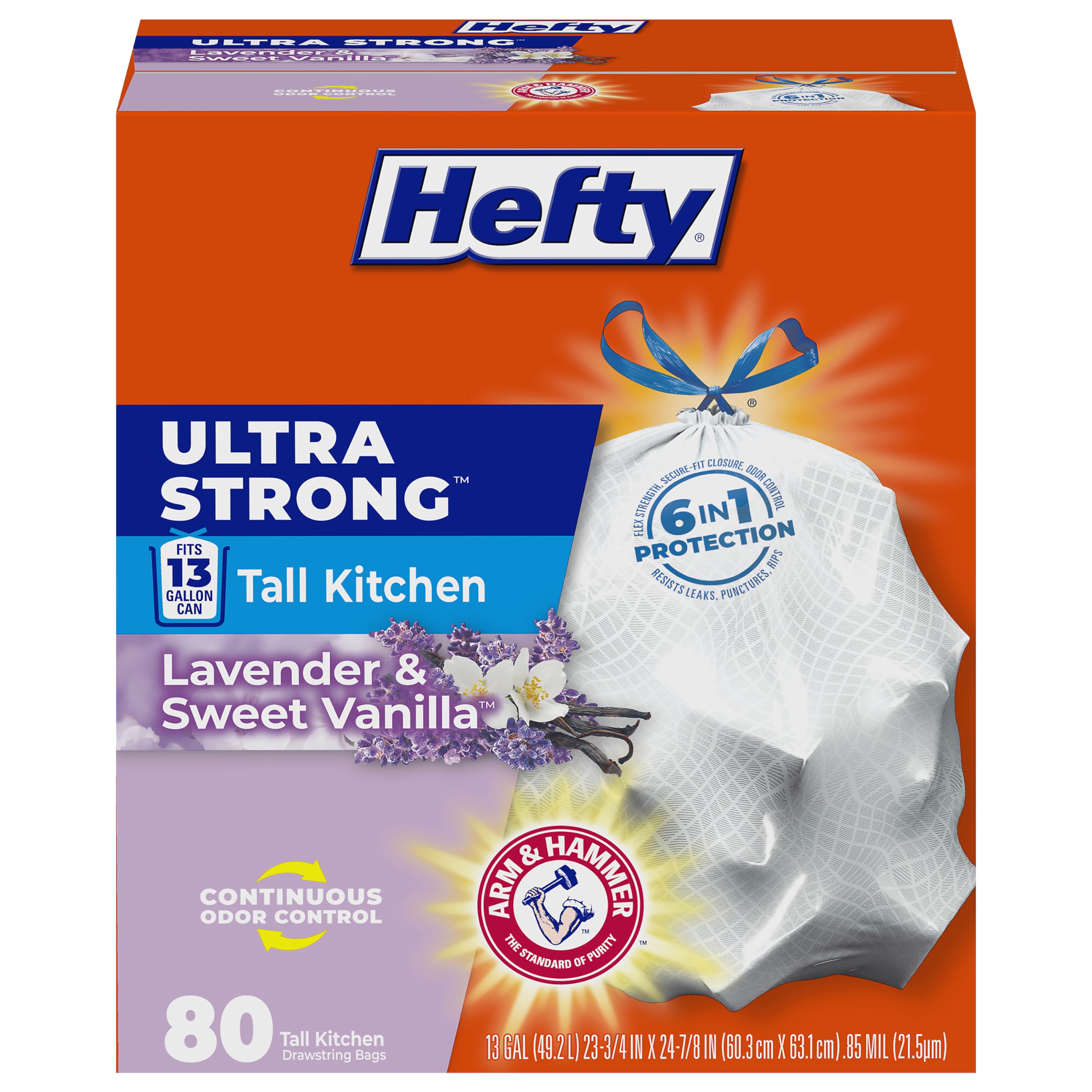 hefty-ultra-strong-13-gallon-tall-kitchen-drawstring-trash-bags-lavender-sweet-v image 1