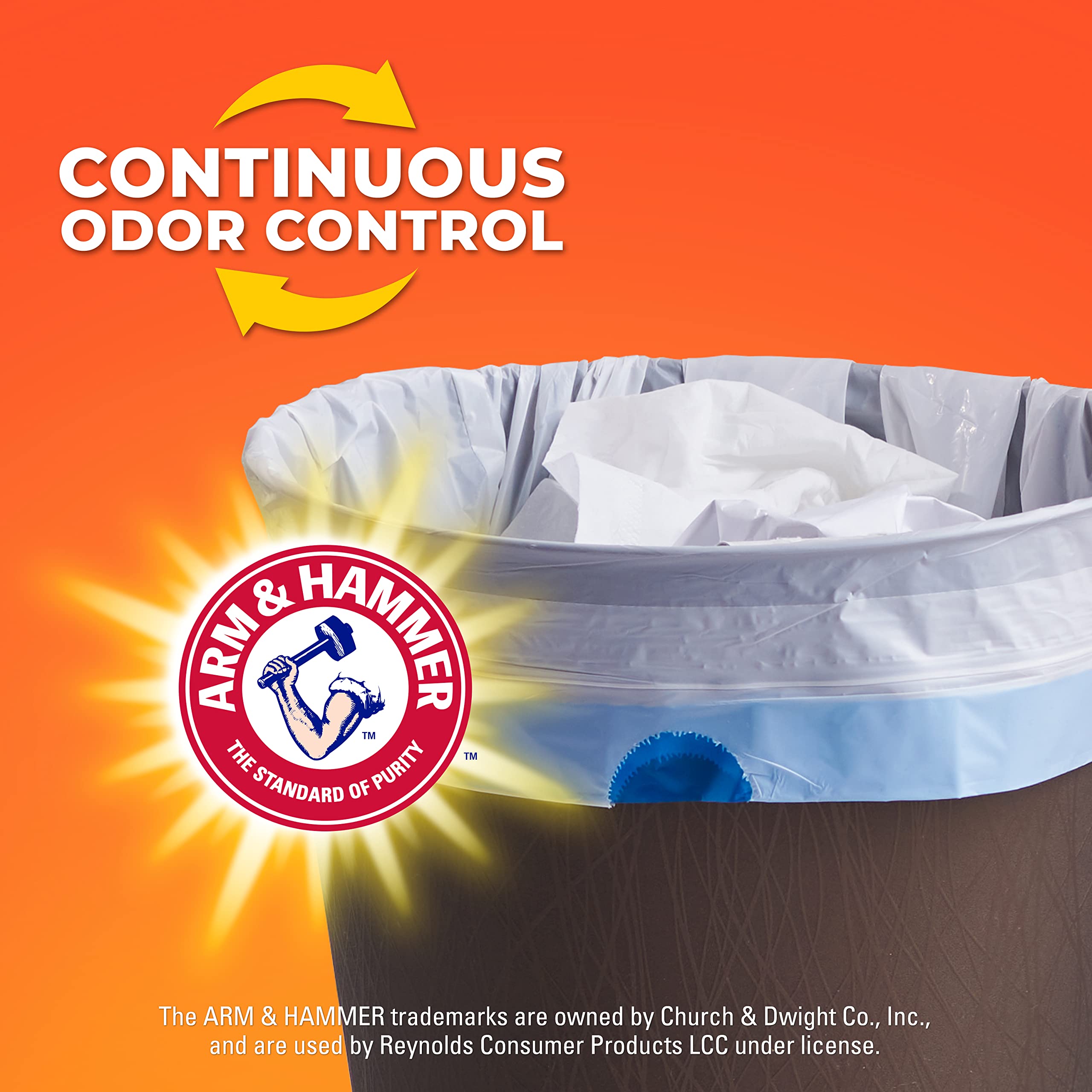 hefty-4-gallon-small-trash-bags-with-arm-hammer-odor-neutralizer-ocean-water-sce image 3