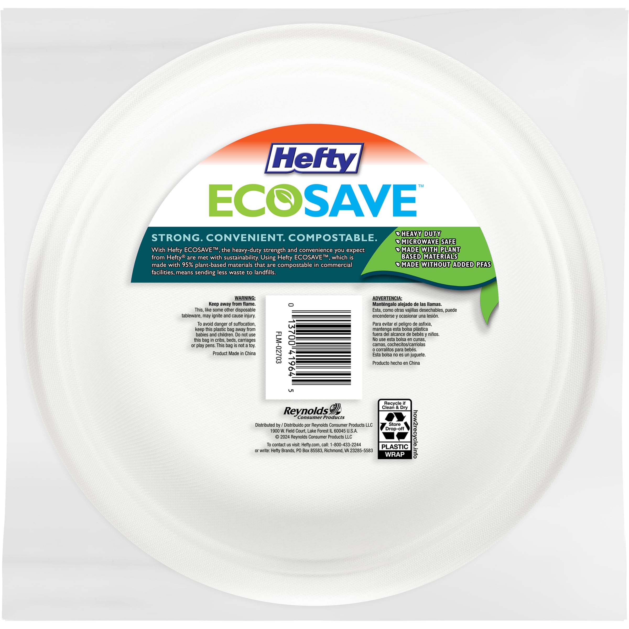 hefty-ecosave-compostable-paper-bowls-28oz-15-count image 2