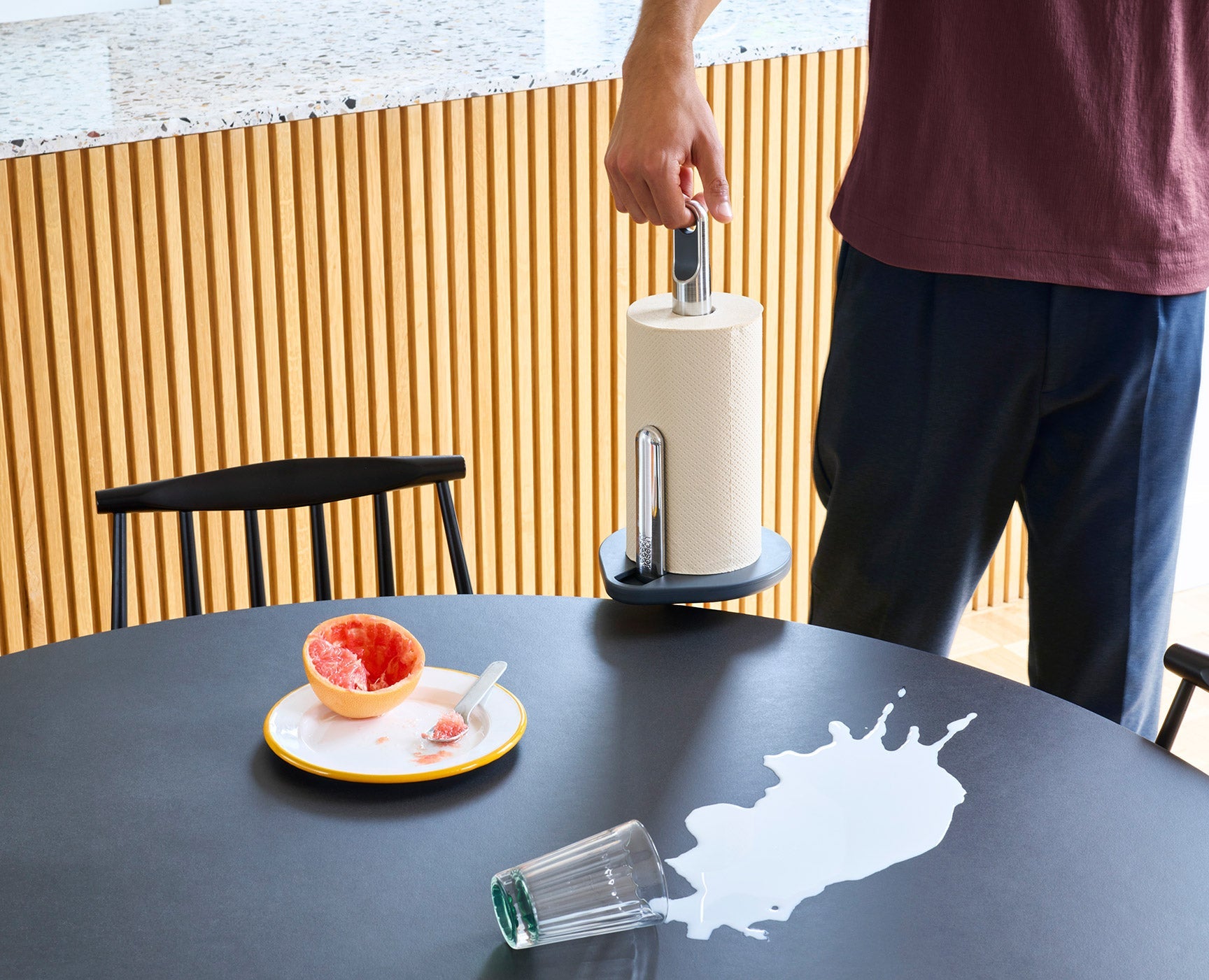 joseph-joseph-hold-grey-kitchen-roll-holder image 3