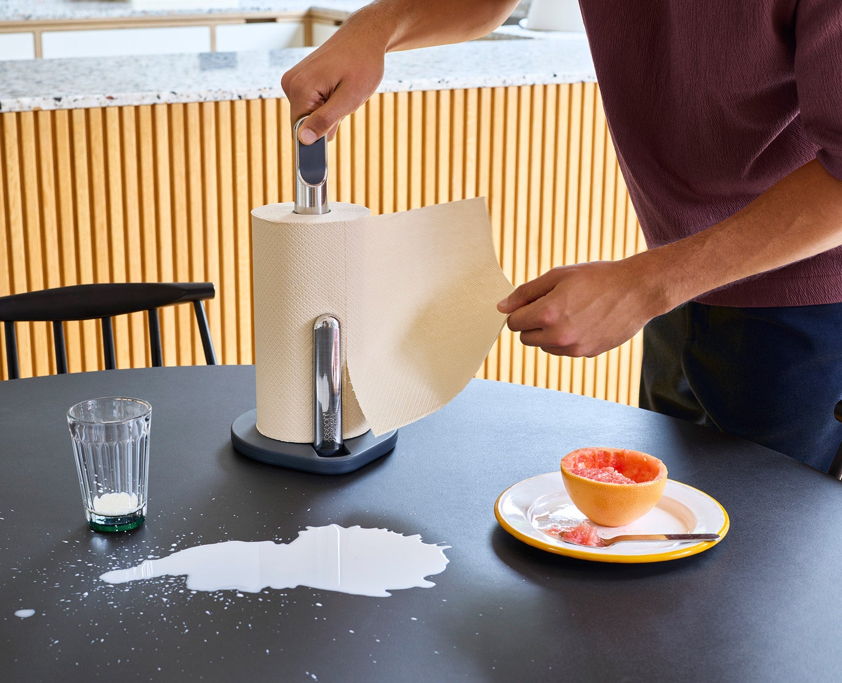 joseph-joseph-hold-grey-kitchen-roll-holder image 2