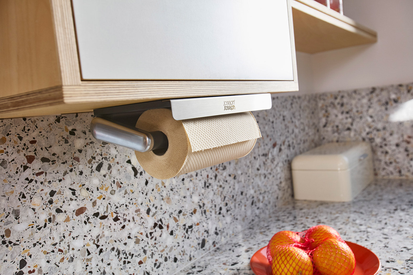 joseph-joseph-rollgrip-under-shelf-stainless-steel-kitchen-roll-holder image 2