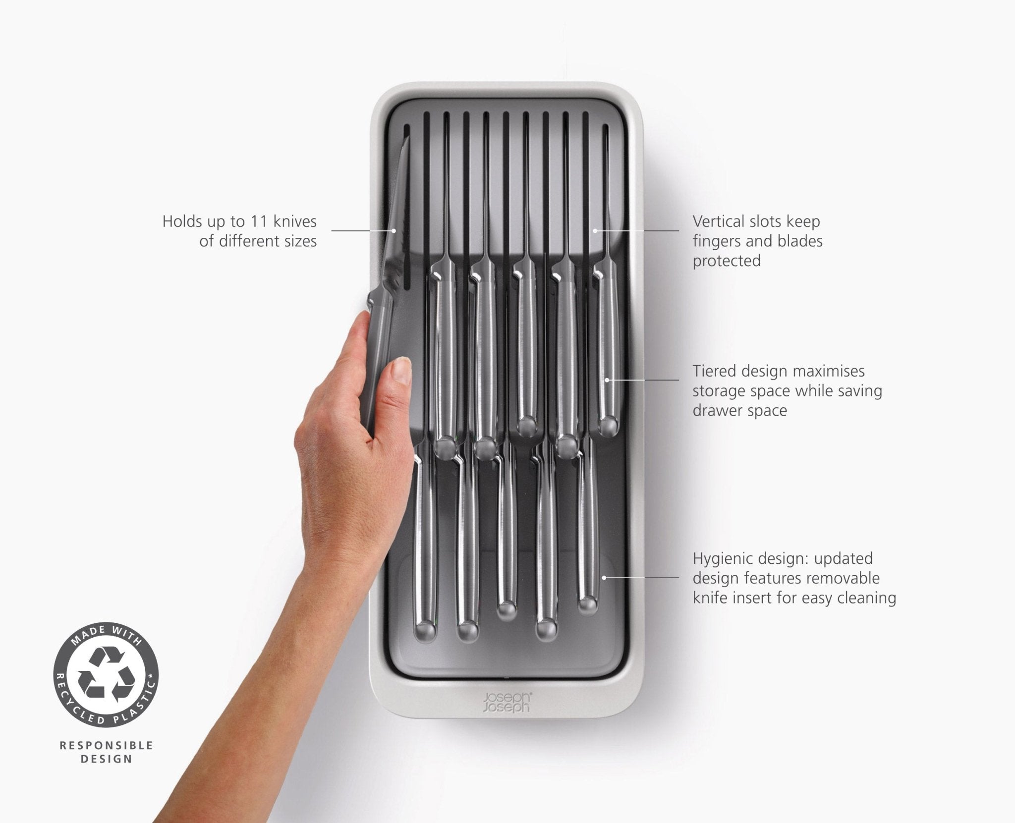 joseph-joseph-drawerstore-2-tier-compact-knife-organiser image 6
