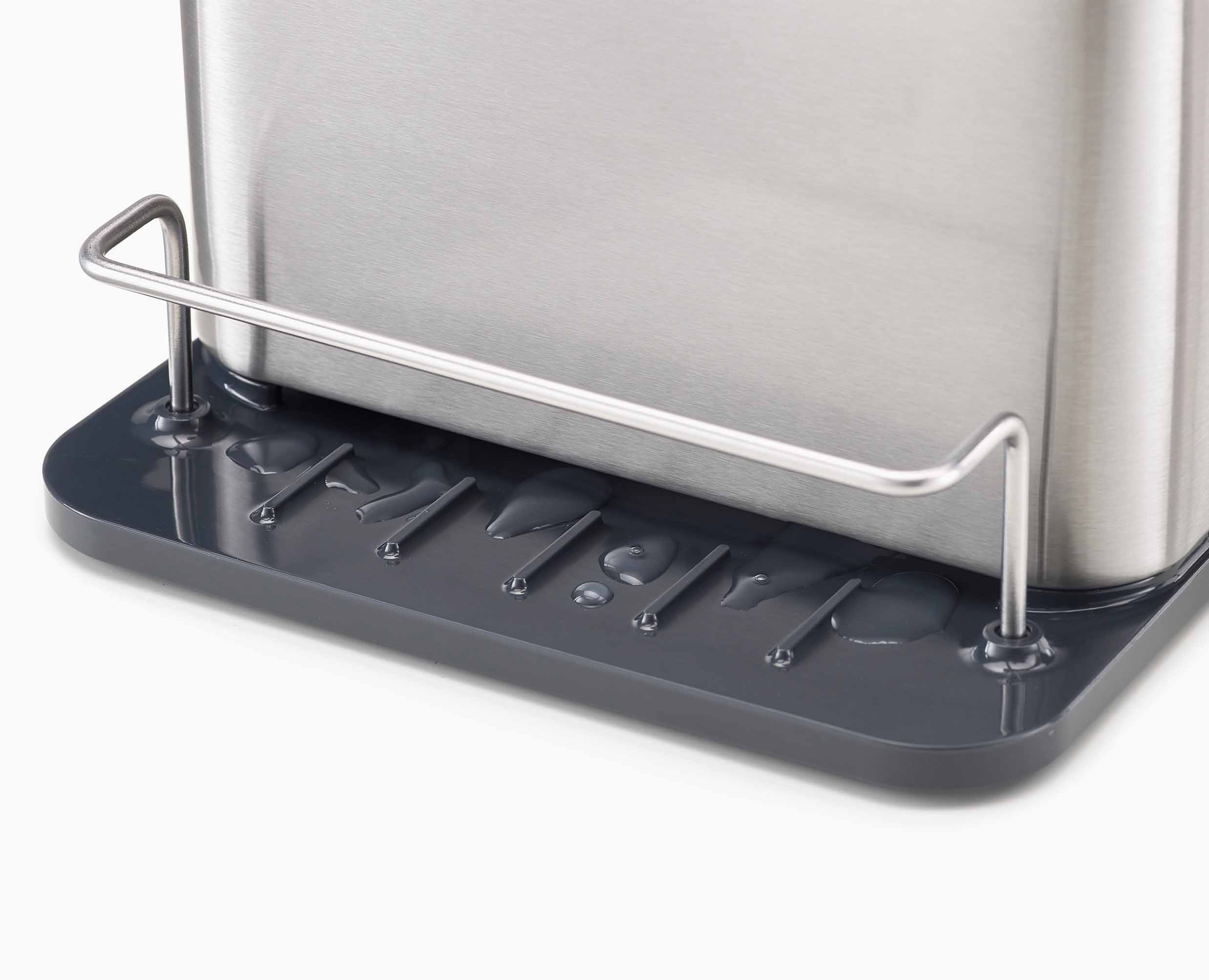 joseph-joseph-surface-stainless-steel-large-sink-tidy-organizer-with-brush-bottl image 4