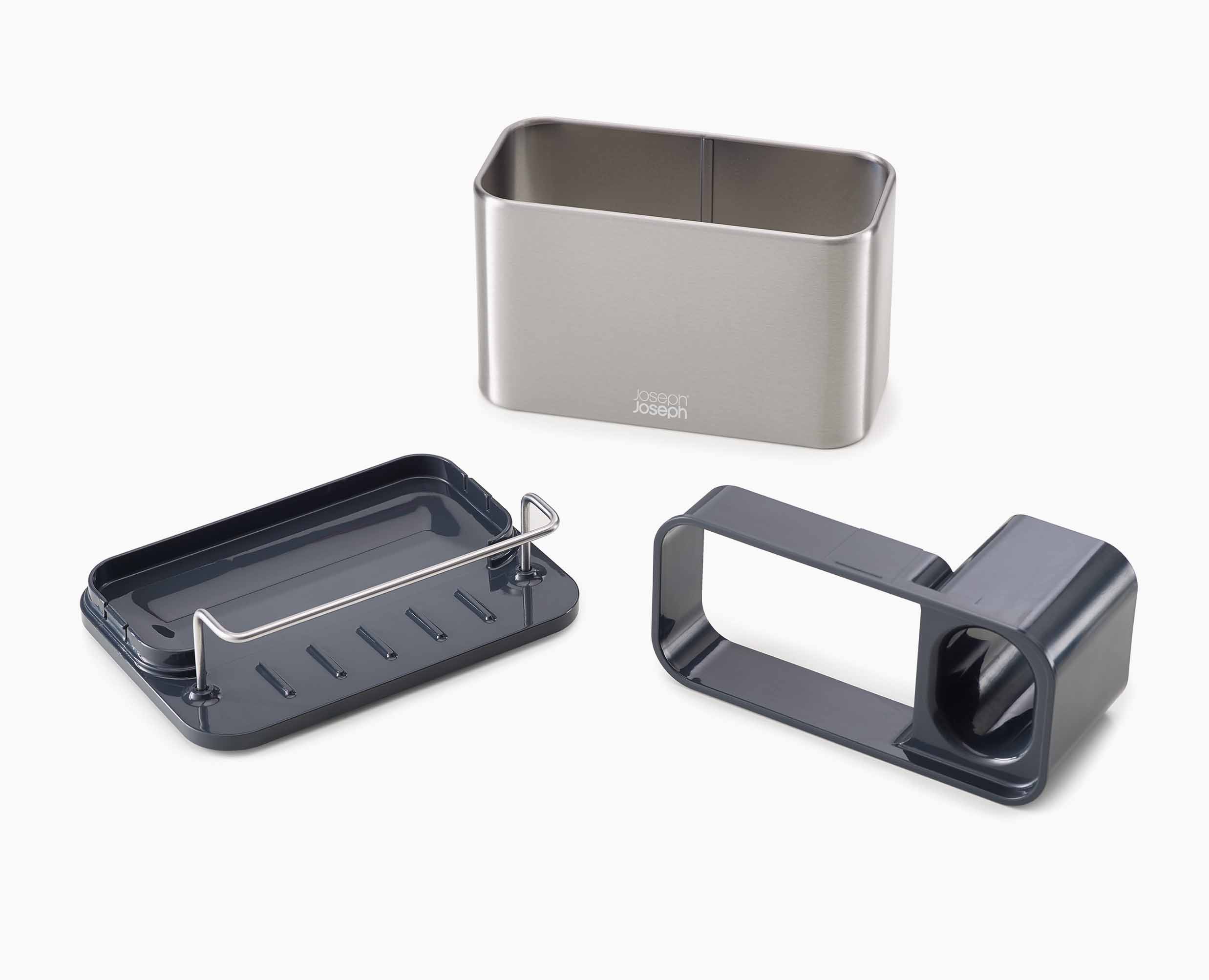 joseph-joseph-surface-stainless-steel-large-sink-tidy-organizer-with-brush-bottl image 5