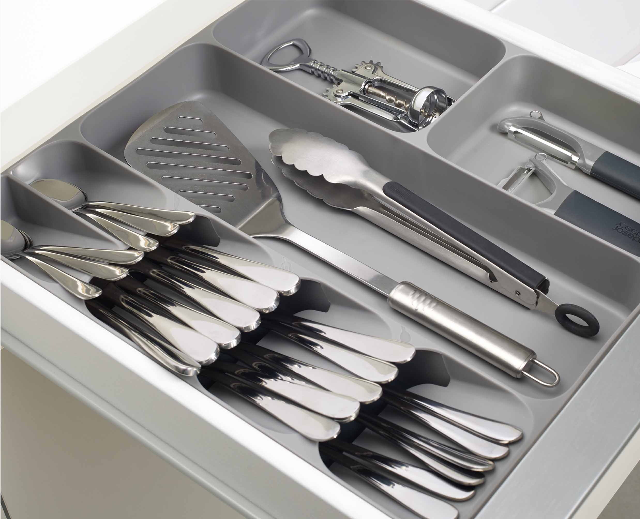 joseph-joseph-drawerstore-grey-cutlery-utensil-gadget-organiser image 3