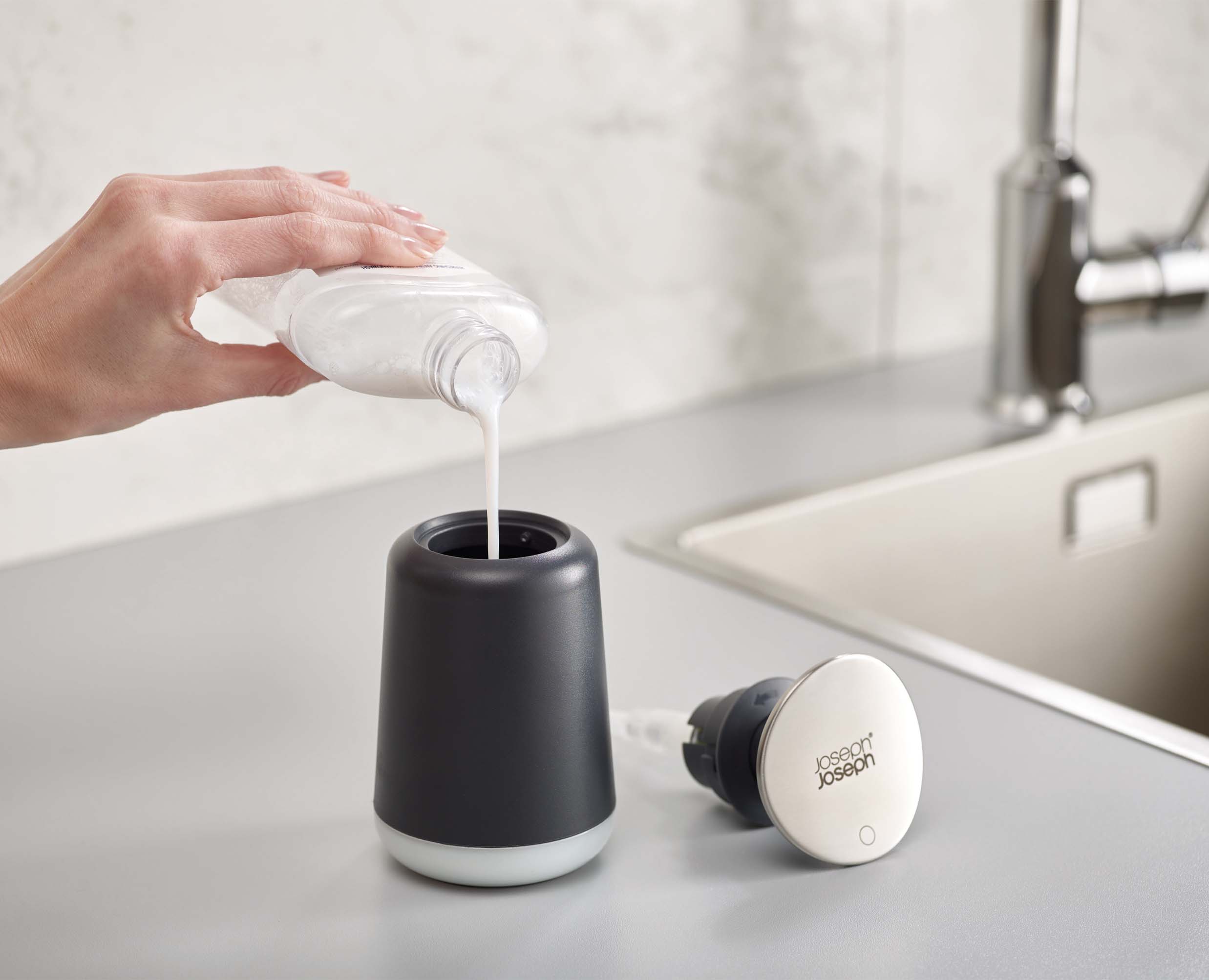 joseph-joseph-presto-grey-hygienic-soap-dispenser image 5