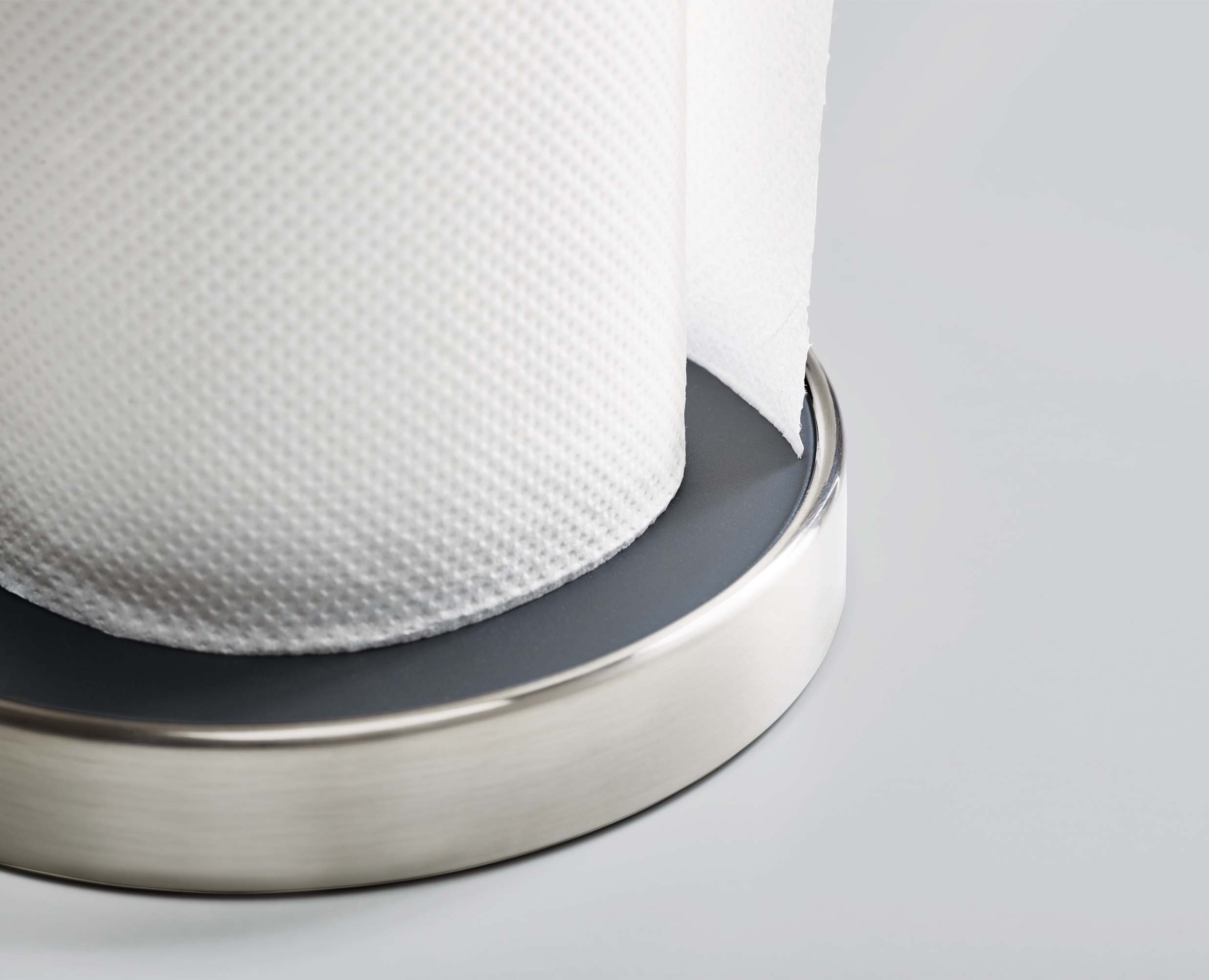joseph-joseph-push-tear-grey-kitchen-roll-holder-with-push-down-lock image 4