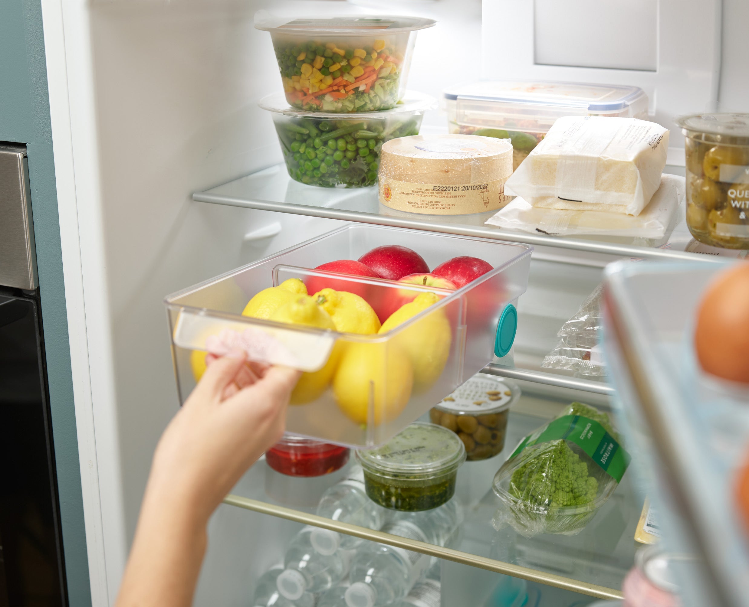 joseph-joseph-fridgestore-2-piece-clear-under-shelf-drawer-storage-bin-set image 4