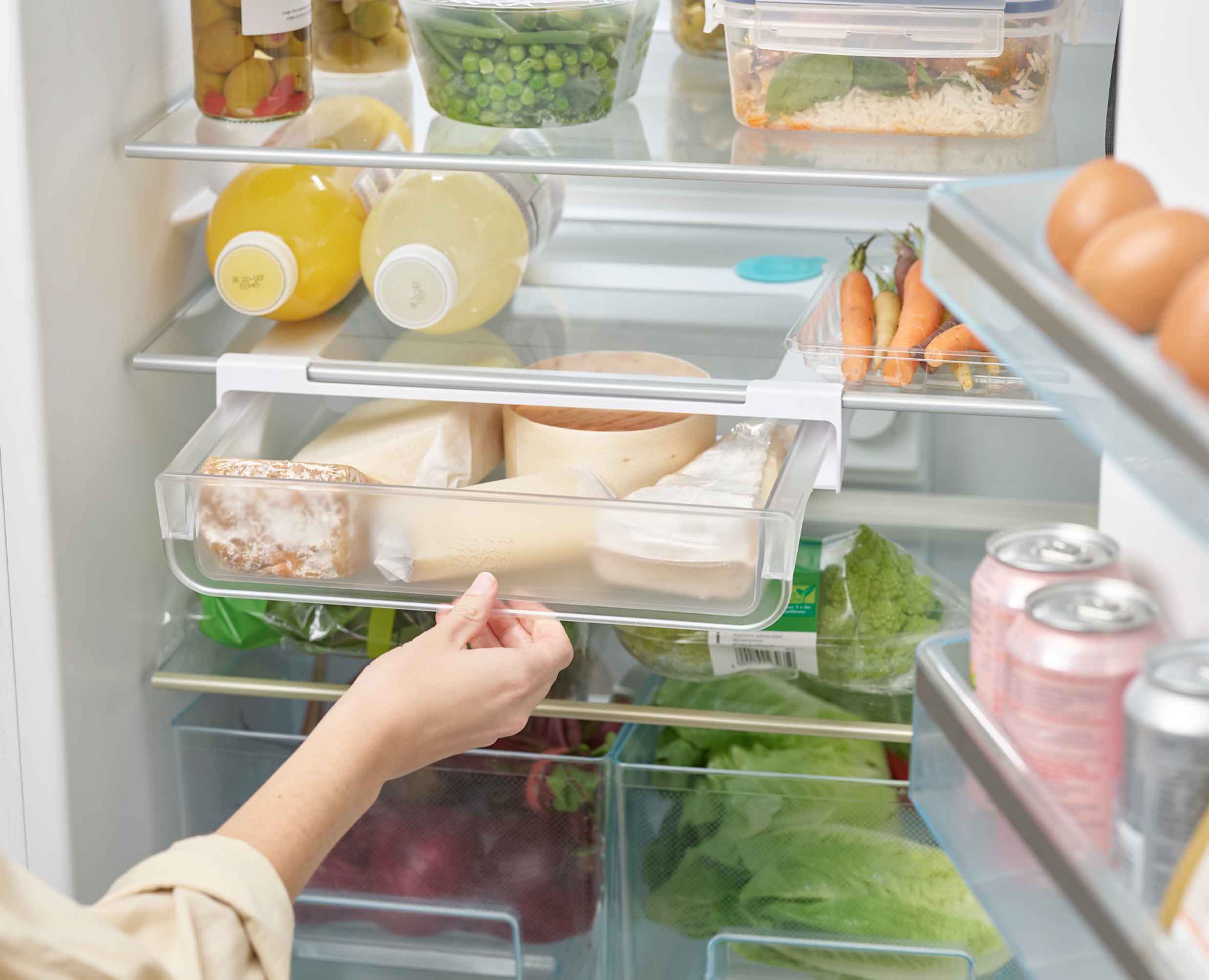 joseph-joseph-fridgestore-clear-under-shelf-storage-drawer image 3