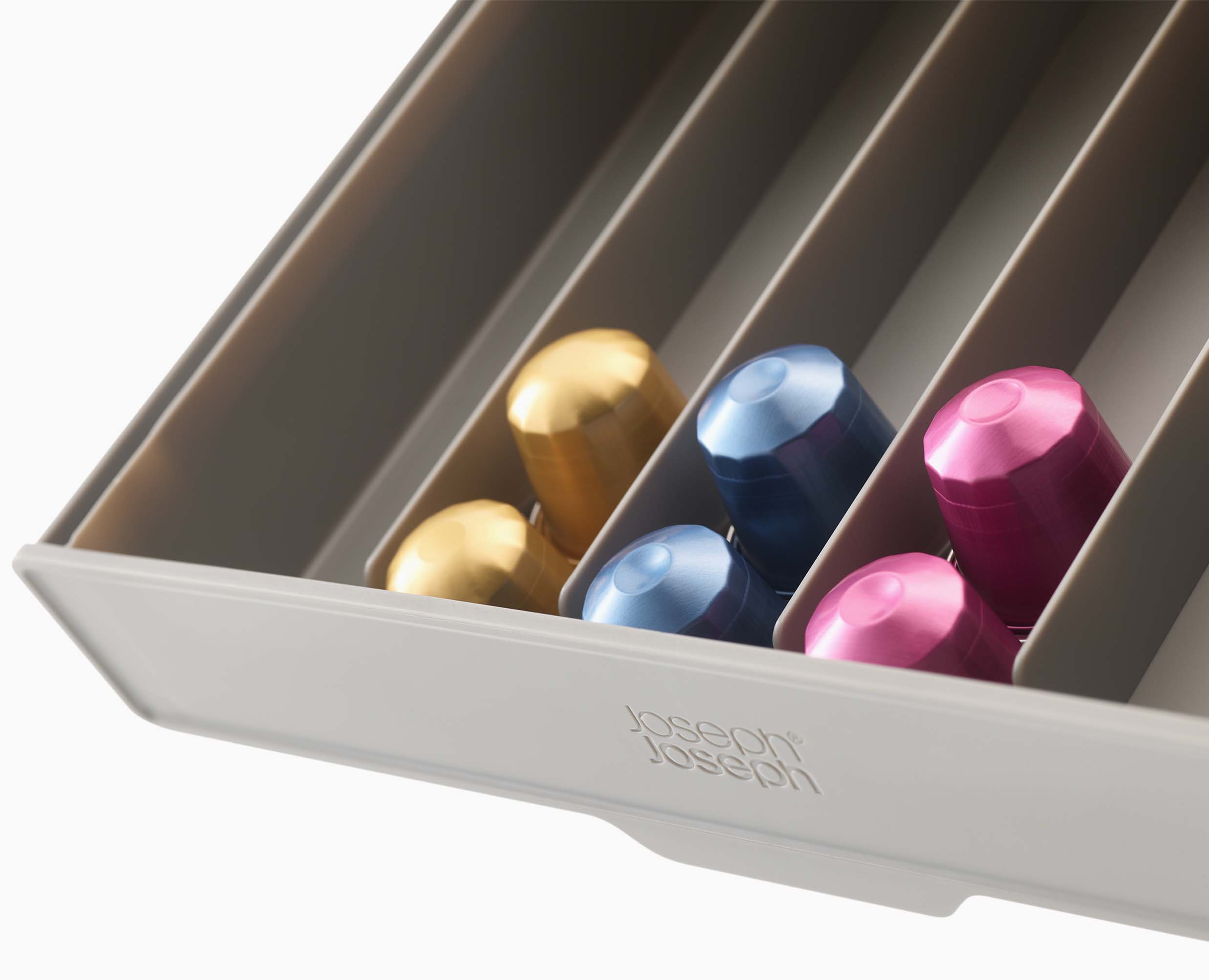 joseph-joseph-cupboardstore-grey-under-shelf-coffee-pod-drawer image 5